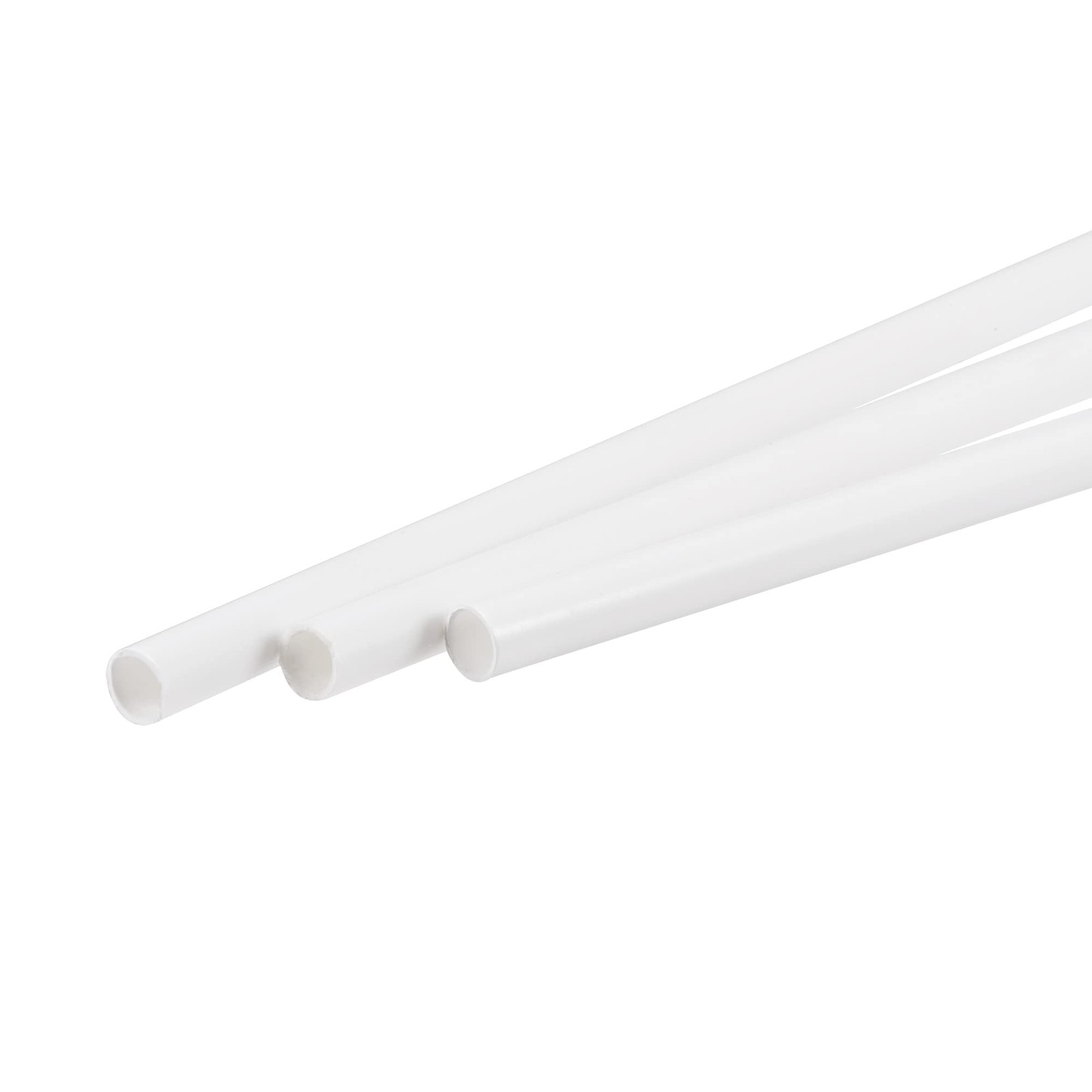 3 Pack Plastic Model Tube ABS Round Tube 1/4 OD 10 Inch White Architect