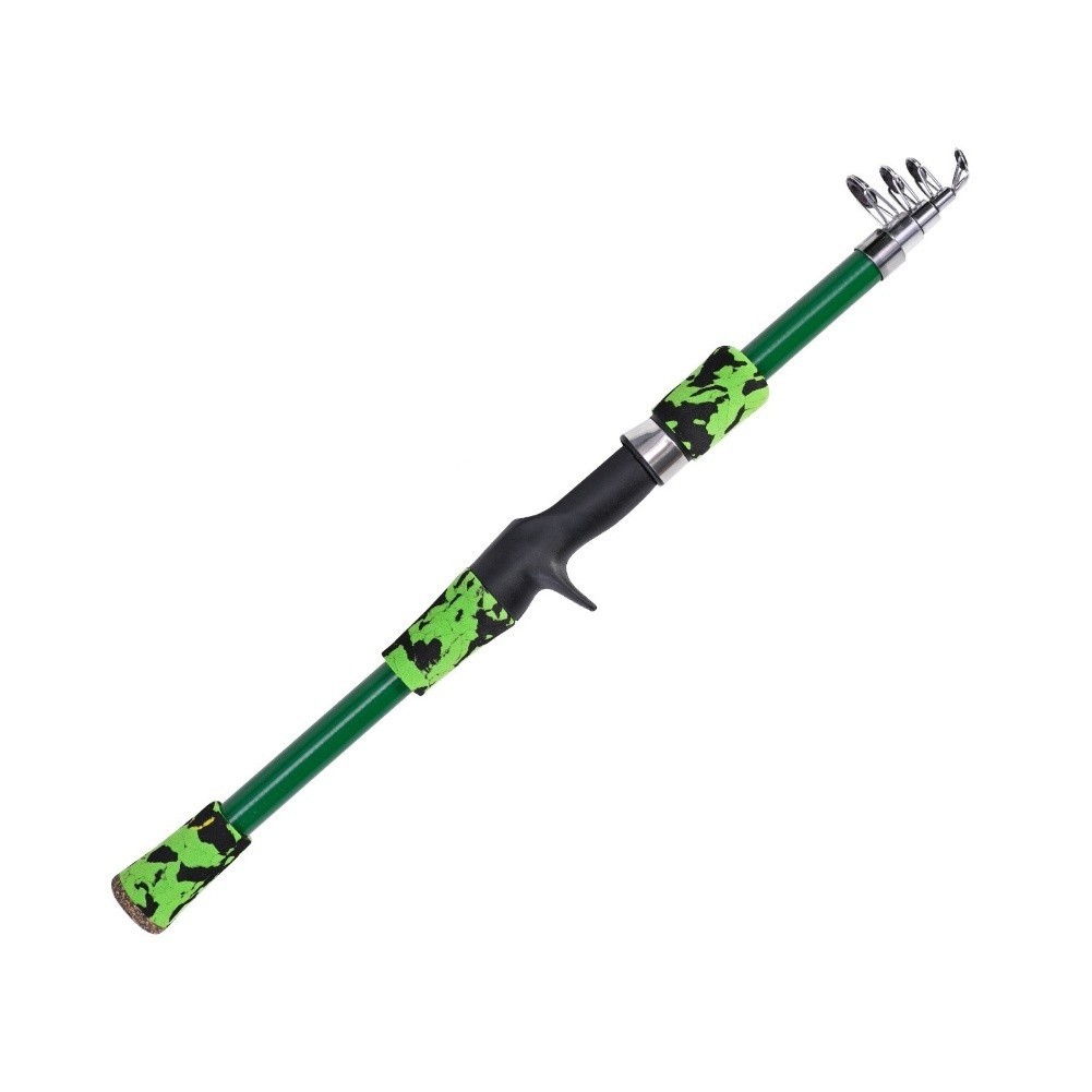 Telescopic Shrink Fishing Rod FRP 1.8m with Reel Bait Hooks for New Anglers