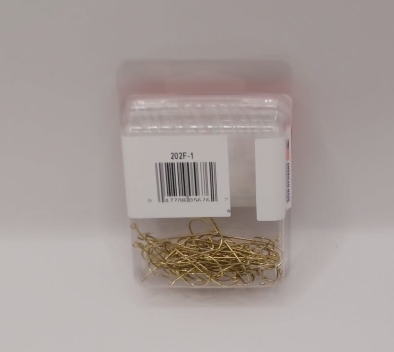 Eagle Claw 202FH-1 Gold Aberdeen Hook Light Wire Plain Shank Size 1 50CT