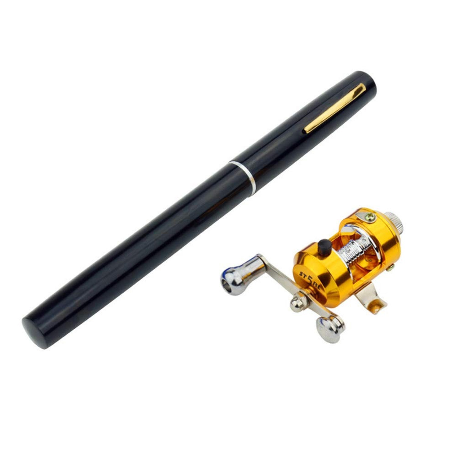 Portable Pocket Telescopic 38inch Mini Pen Shape Fishing Rod and Reel Combos,…