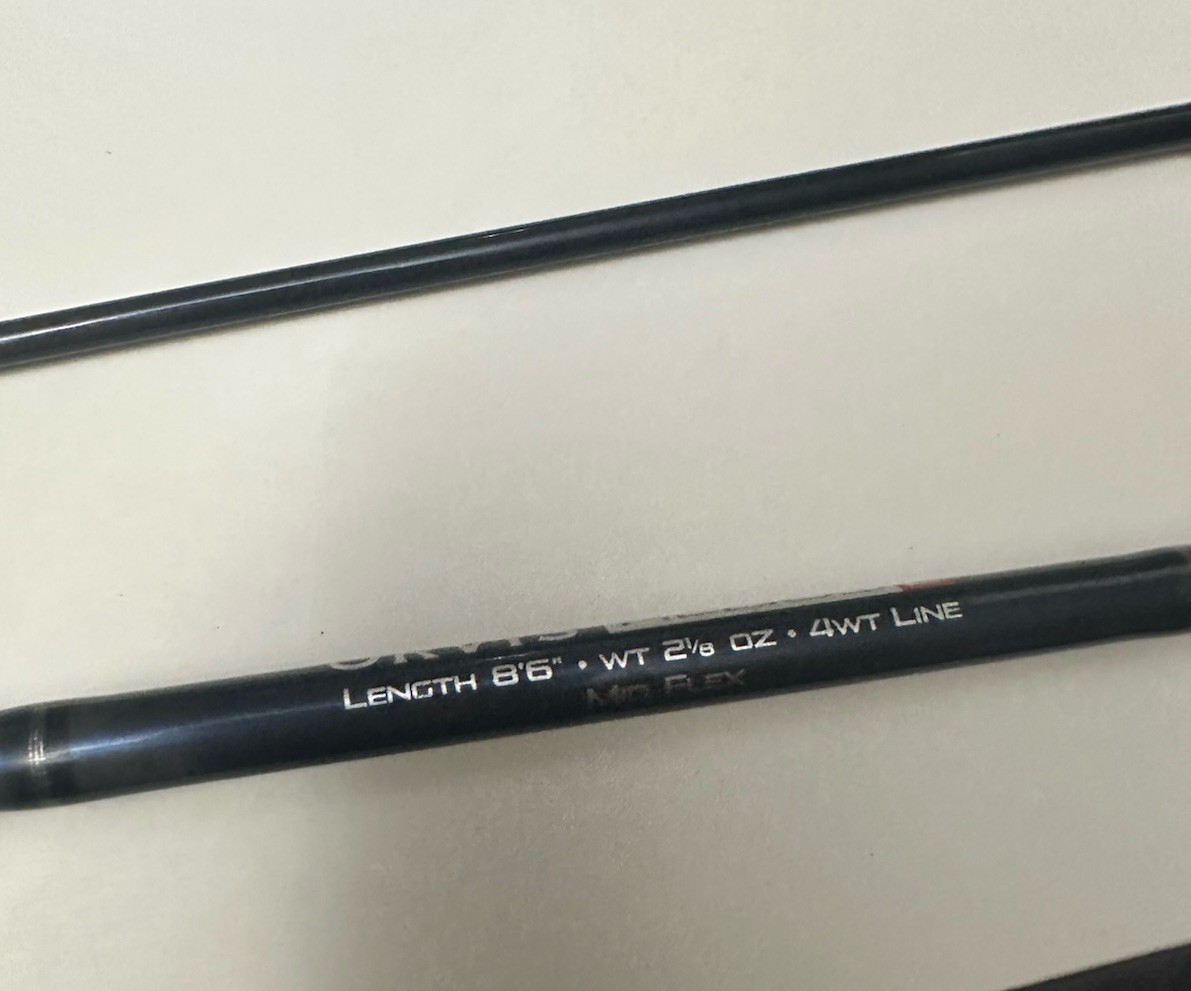 Orvis Helios 2 Trout Unlimited 8’6” 4wt Fly Rod –New Orvis Tip, Excellent Condit
