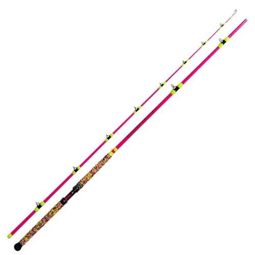 10′ Catfish Casting Rods by Albatross – 2 Piece Glow with Pink – 2 Piece