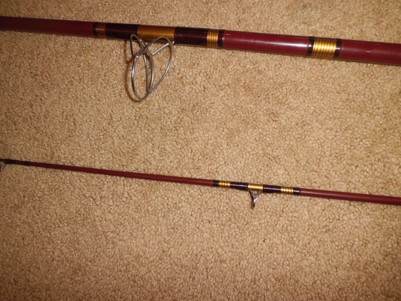 Vintage SPORTSMAN “Custom Deluxe” 106 Medium Action Spinning 9′ Rod- USA- MINT