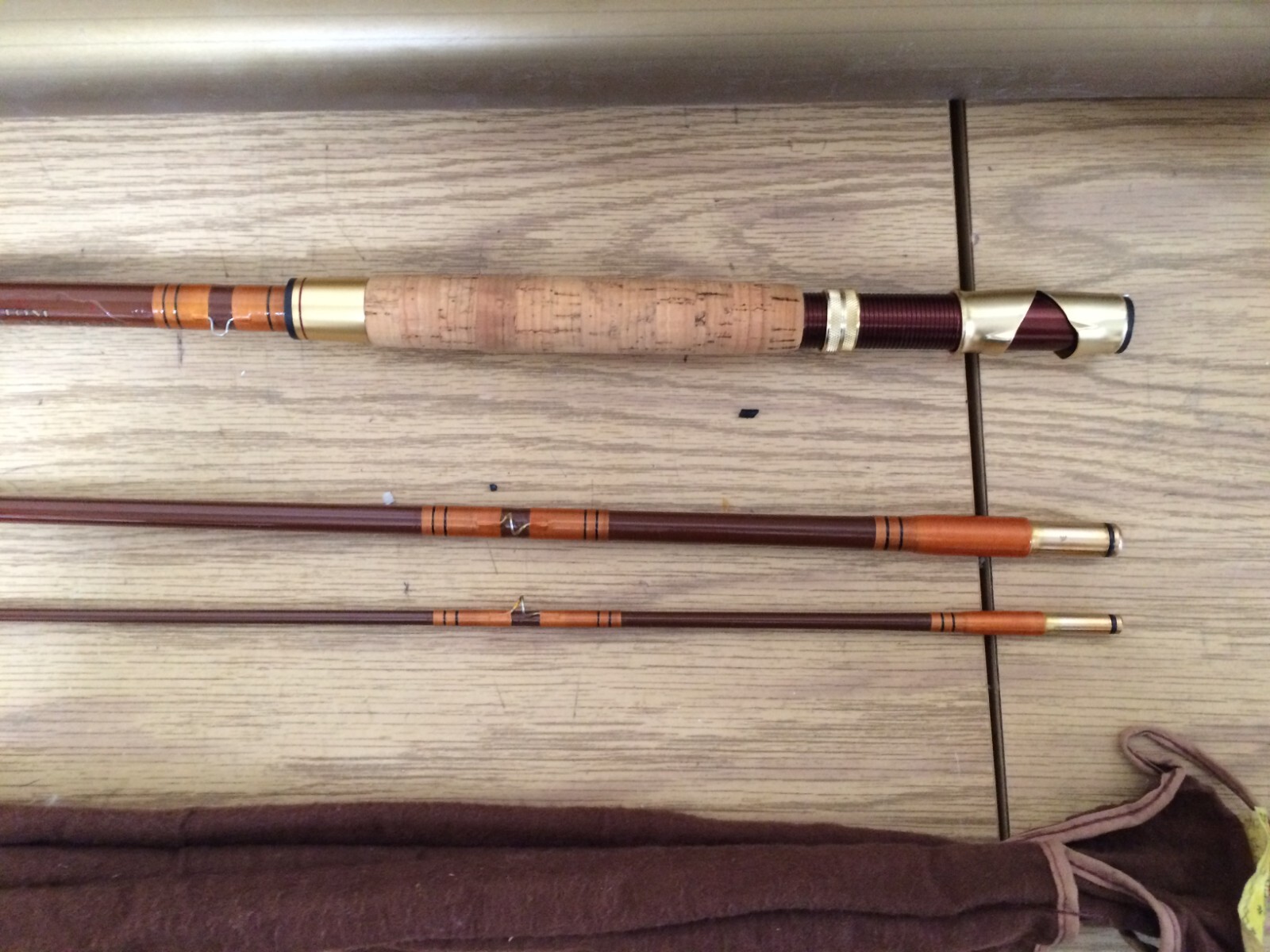 VINTAGE Custom 9′ Royal Javelin 3 pcs Fiber Fishing Rod Garcia Conolon #9641