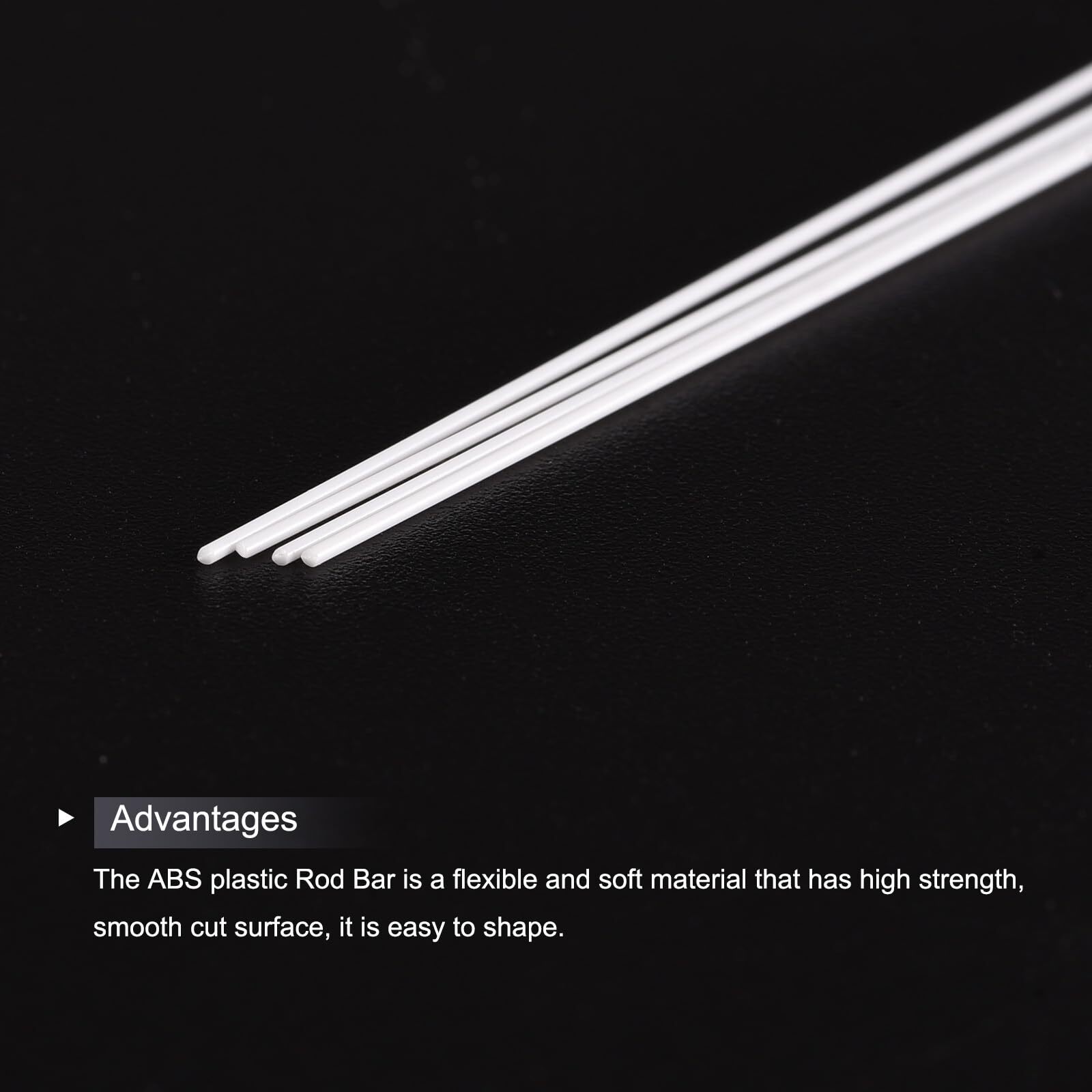 20 Pcs ABS Plastic Rod 0.5mm x 500mm White DIY Model Architectural Sand Table