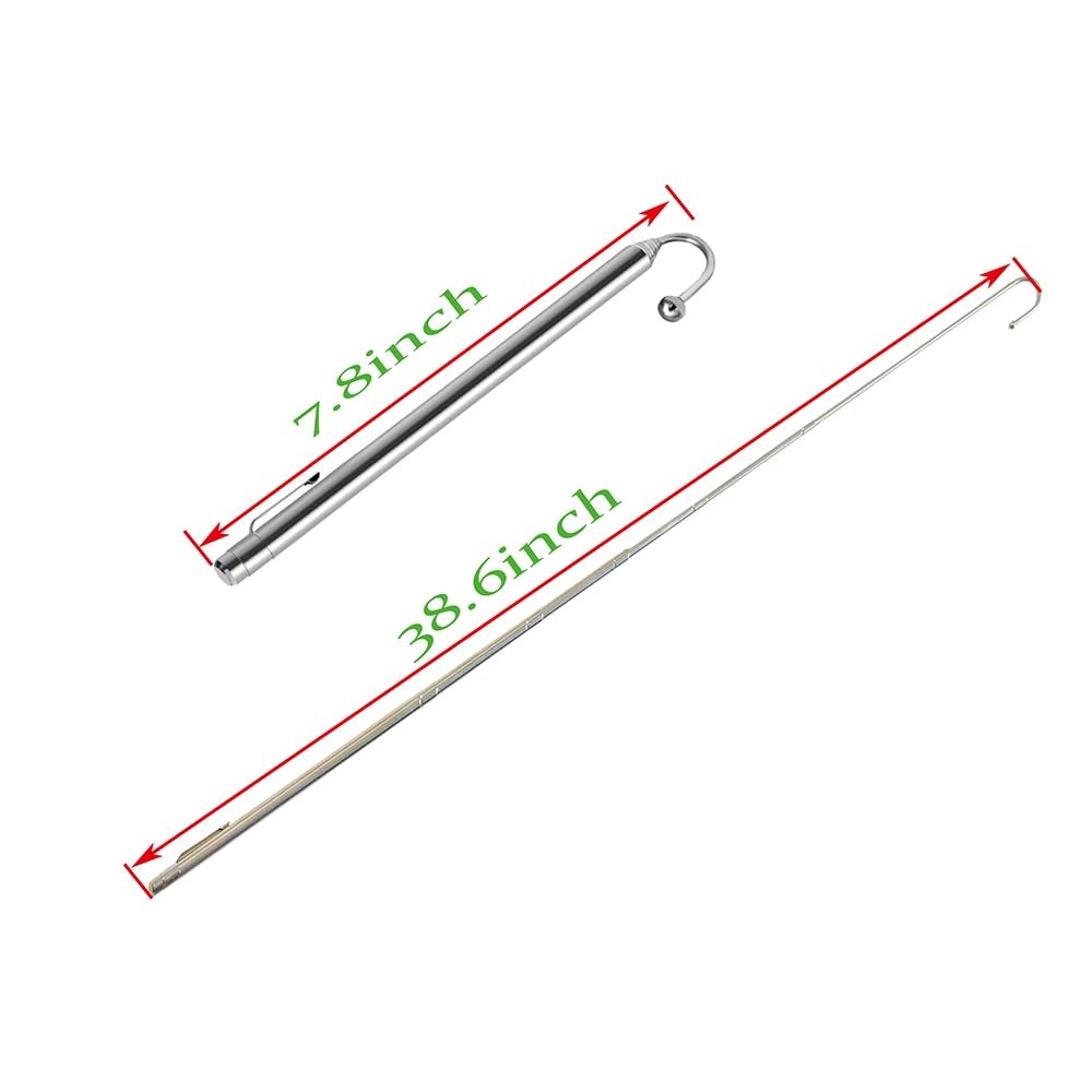 CKZYHHJ Telescoping Collapsed 3/8″ x 6-3/8″ (9.5mm X 162 mm), Silvery White