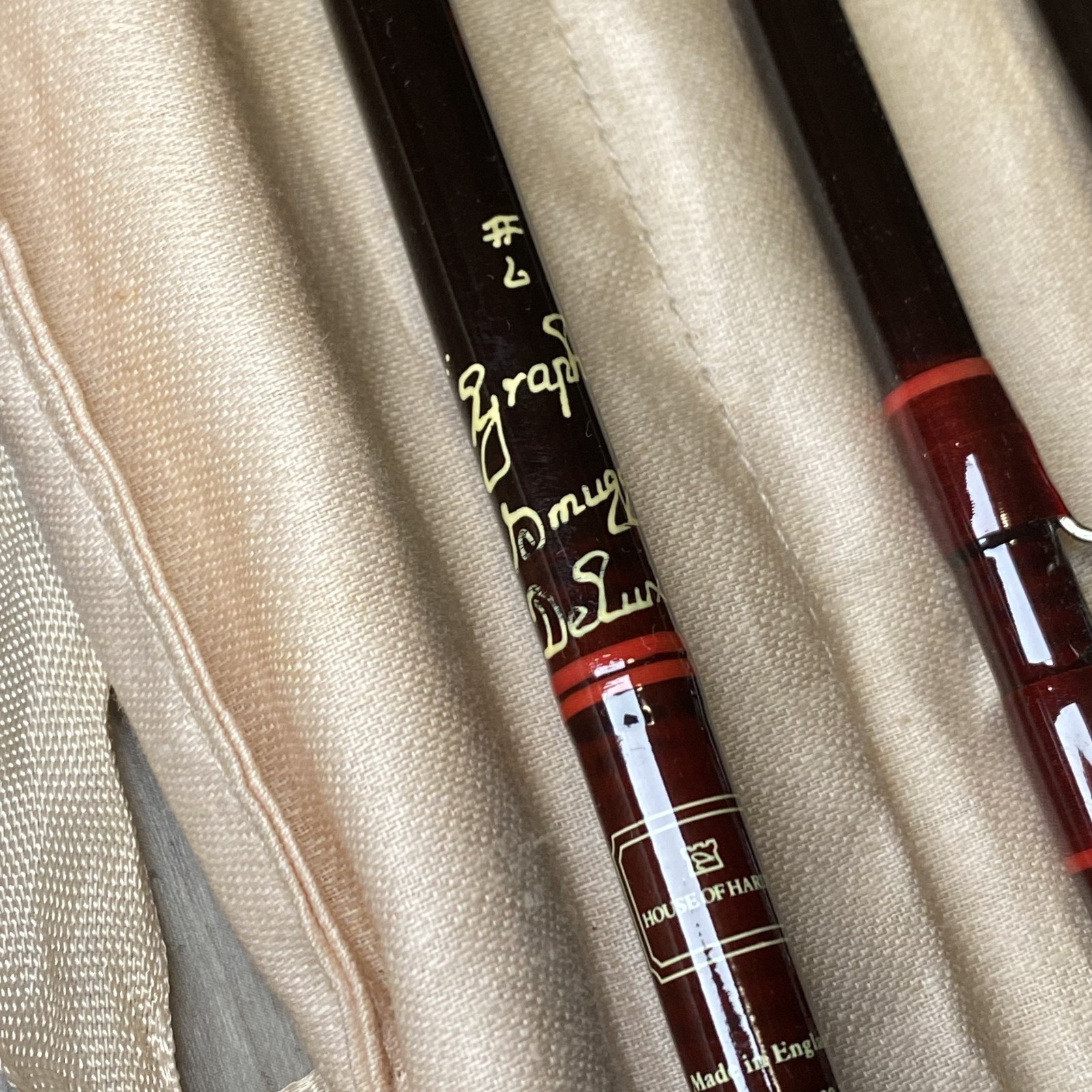 [Near Mint]Hardy Graphite Smuggler Deluxe #6 8’2″ Fly rod w/Sock Tube 7piece