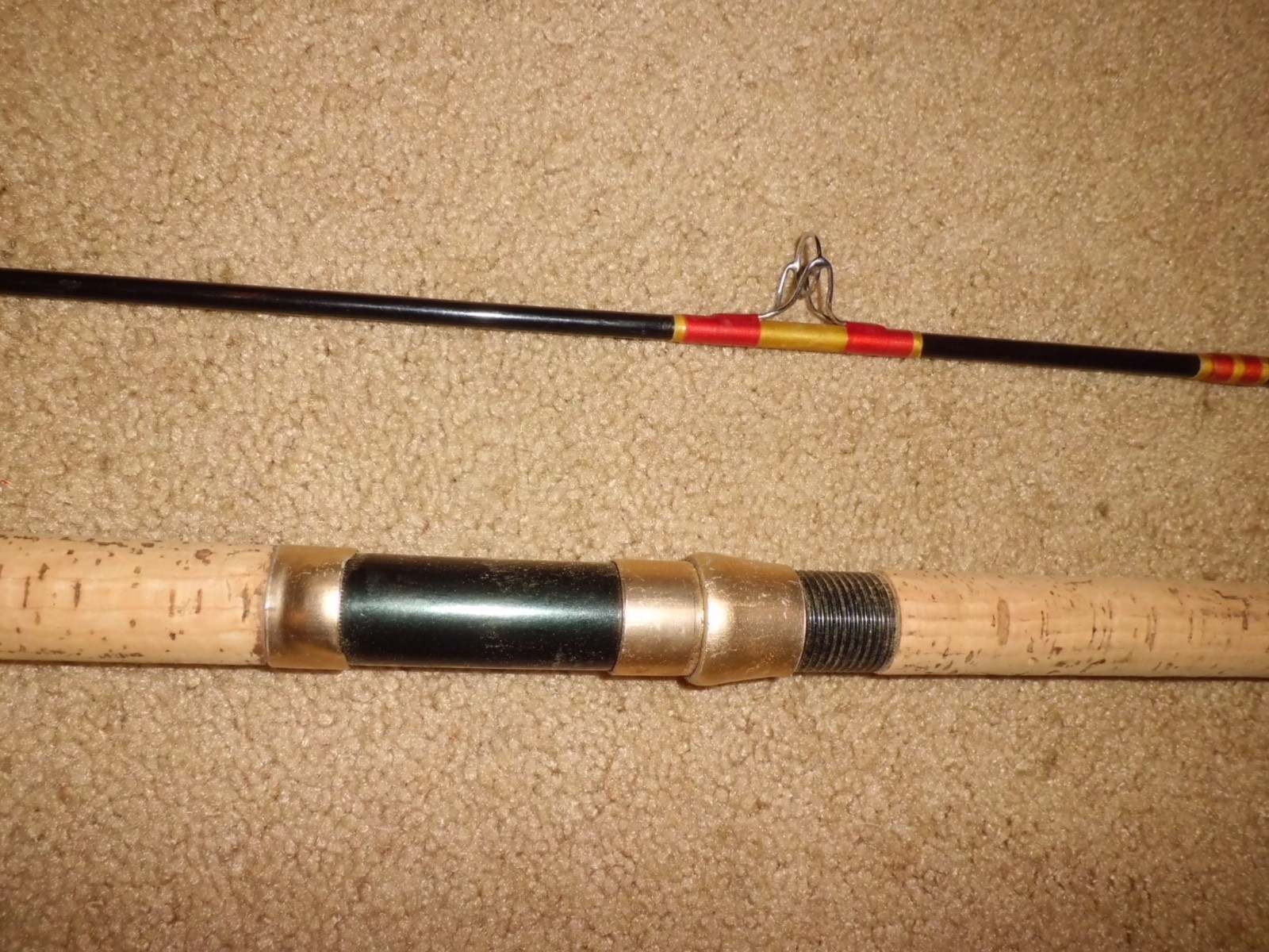 Vintage HARNELL 627 Medium Spinning 7’6″ Rod made in USA=-8-15 lb