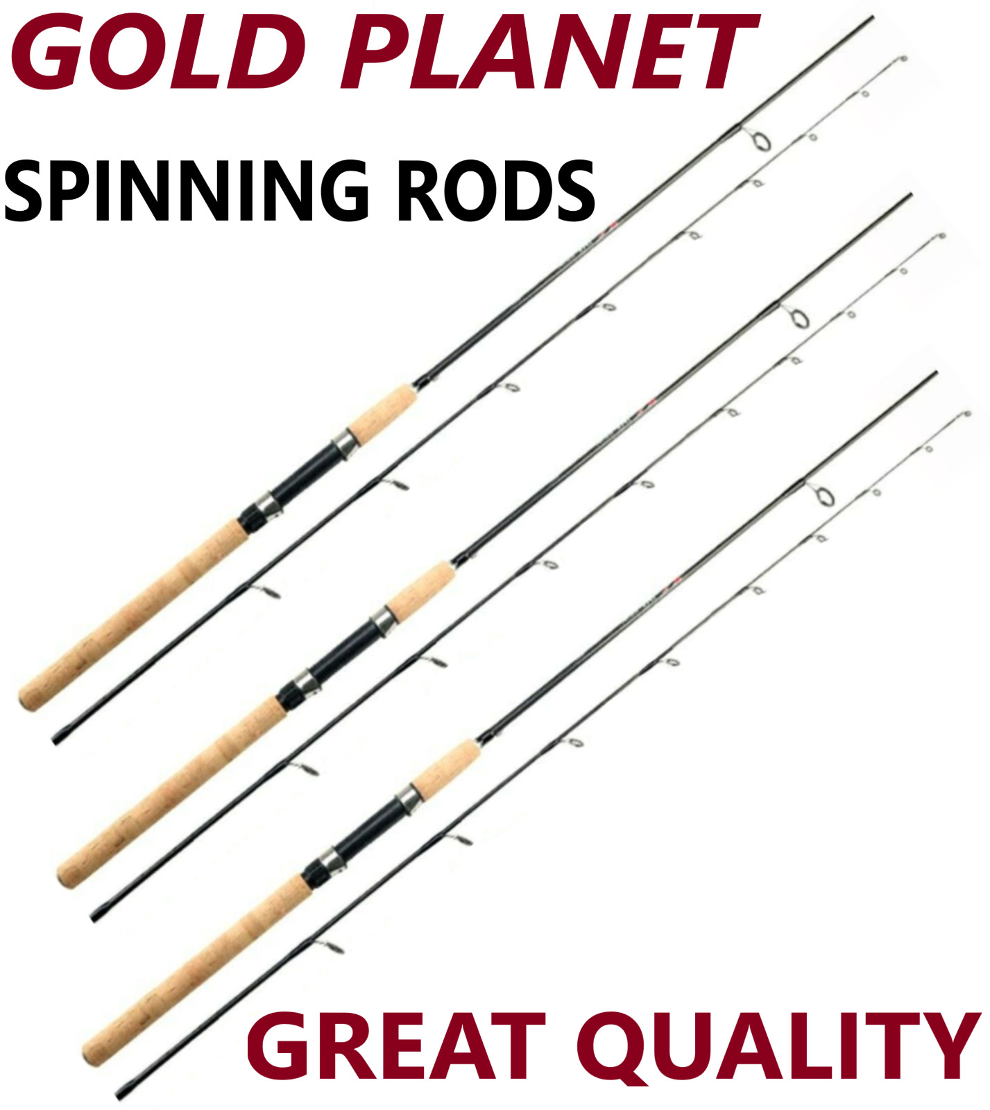 Fishing Rod Spinning Casting Carbon Fiber Portable Medium Fast Pole Lightweight
