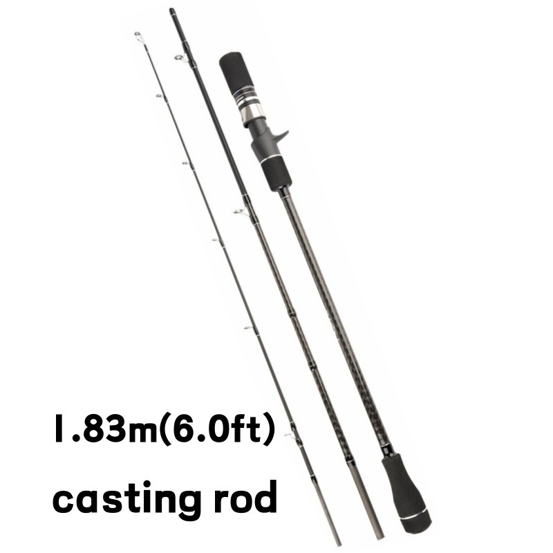 Travel Jigging Fishing Rod 1.83-1.91m MH Carbon Ceramic Guides Slow Jigging
