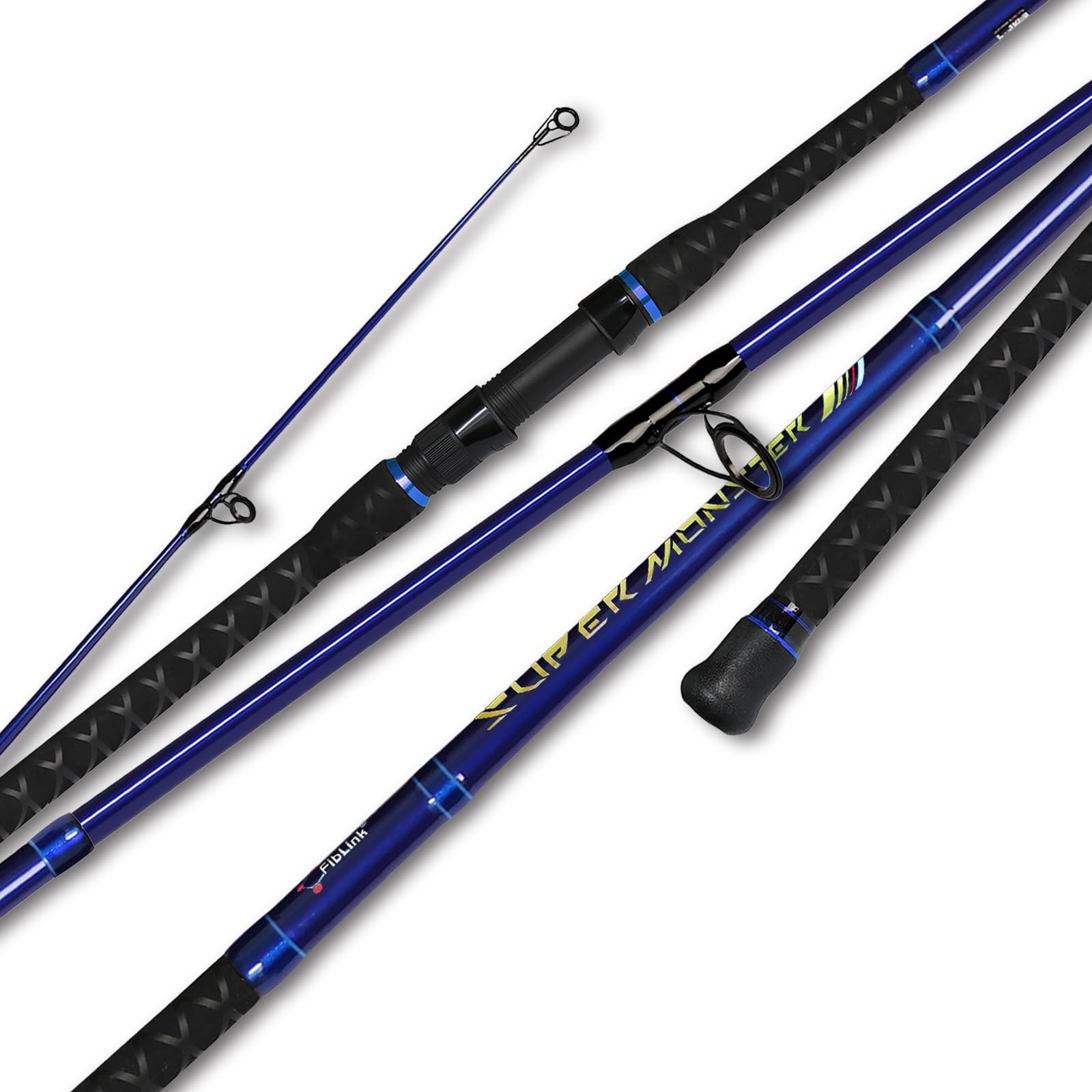 Fiblink Surf Spinning Fishing Rod Carbon Fiber Travel Fishing 15 – 4 Piece