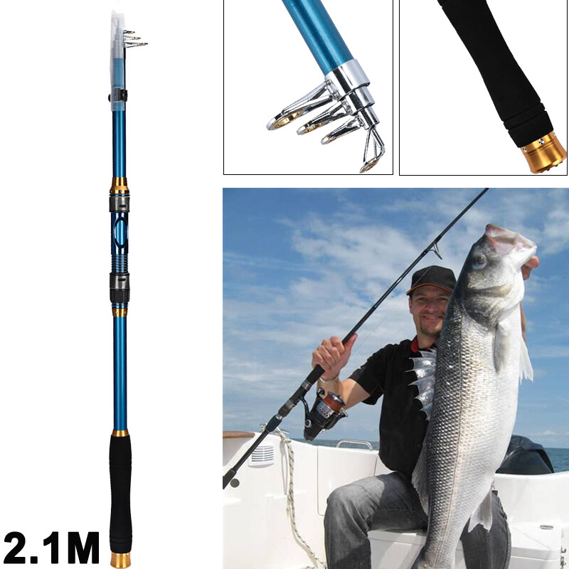 Carbon Fiber Travel Spinning Telescopic Fishing Rod Portable Retractable Fishing