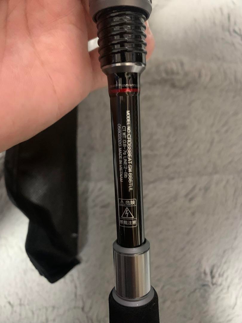 Daiwa CROSSBEAT SW 666TUL Fishing rod 1.98m color black outdoor leisure unisex