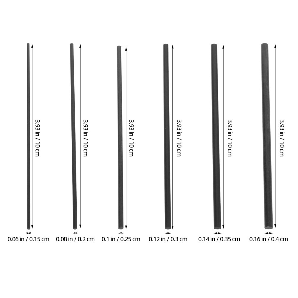 18Pcs Carbon Fiber Rod Repair Supplies Durable Fishing Pole Fixing Kit Black