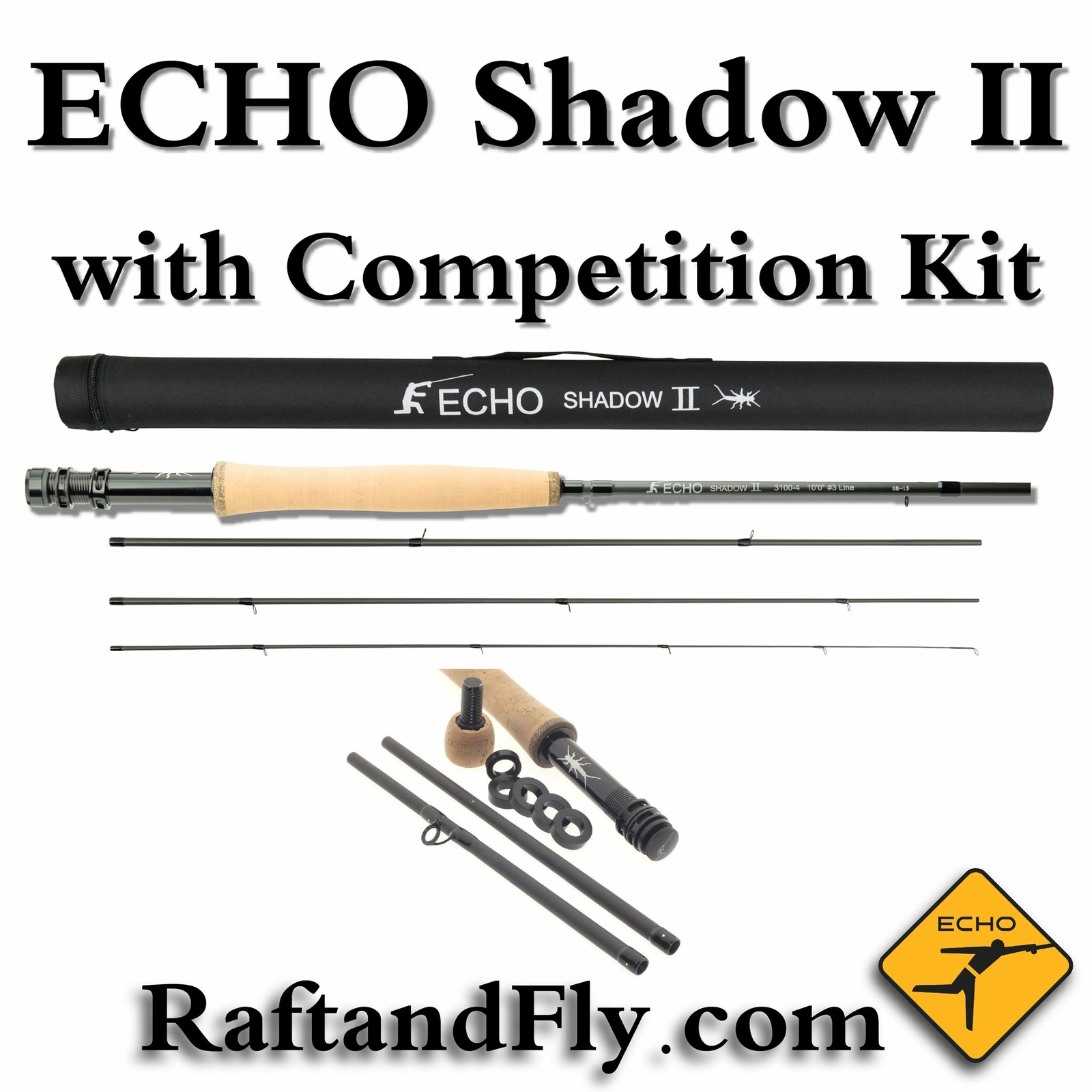 Echo Shadow II 3wt Euro Nymph Fly Rod – FREE COMPETITION KIT – Save $74.99