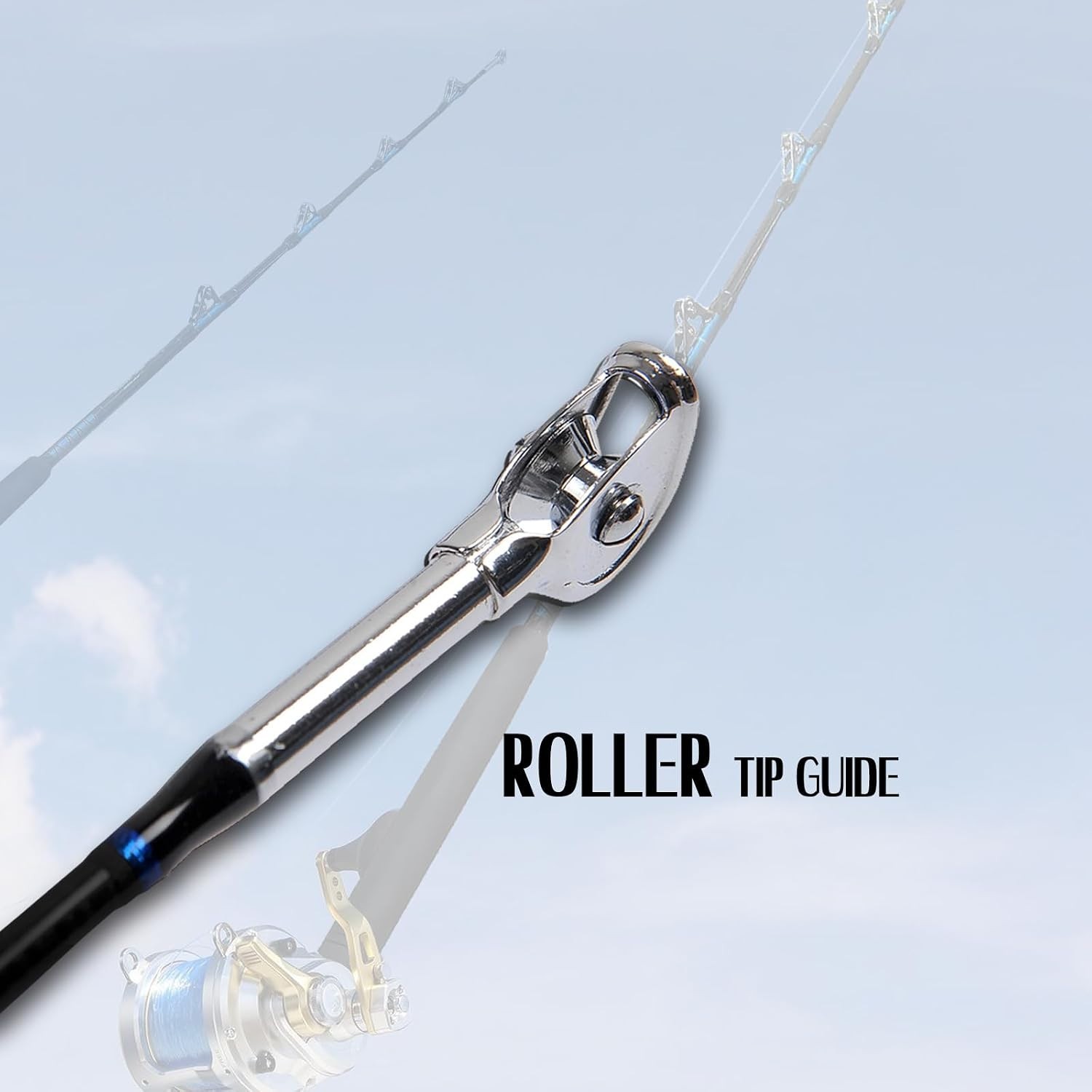 Heavy-Duty 6-Foot Fishing Rod with Stainless Steel Roller Guides for Big Fish