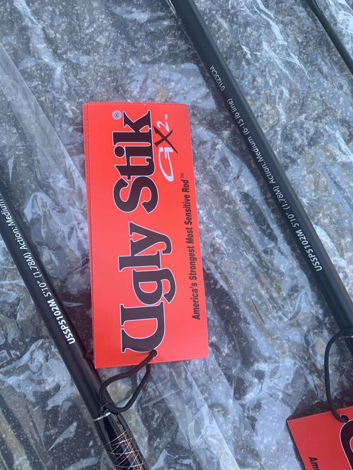 qty 2 GX2 Ugly Stik Spinning Rods 5’10” 2pc Medium US Seller
