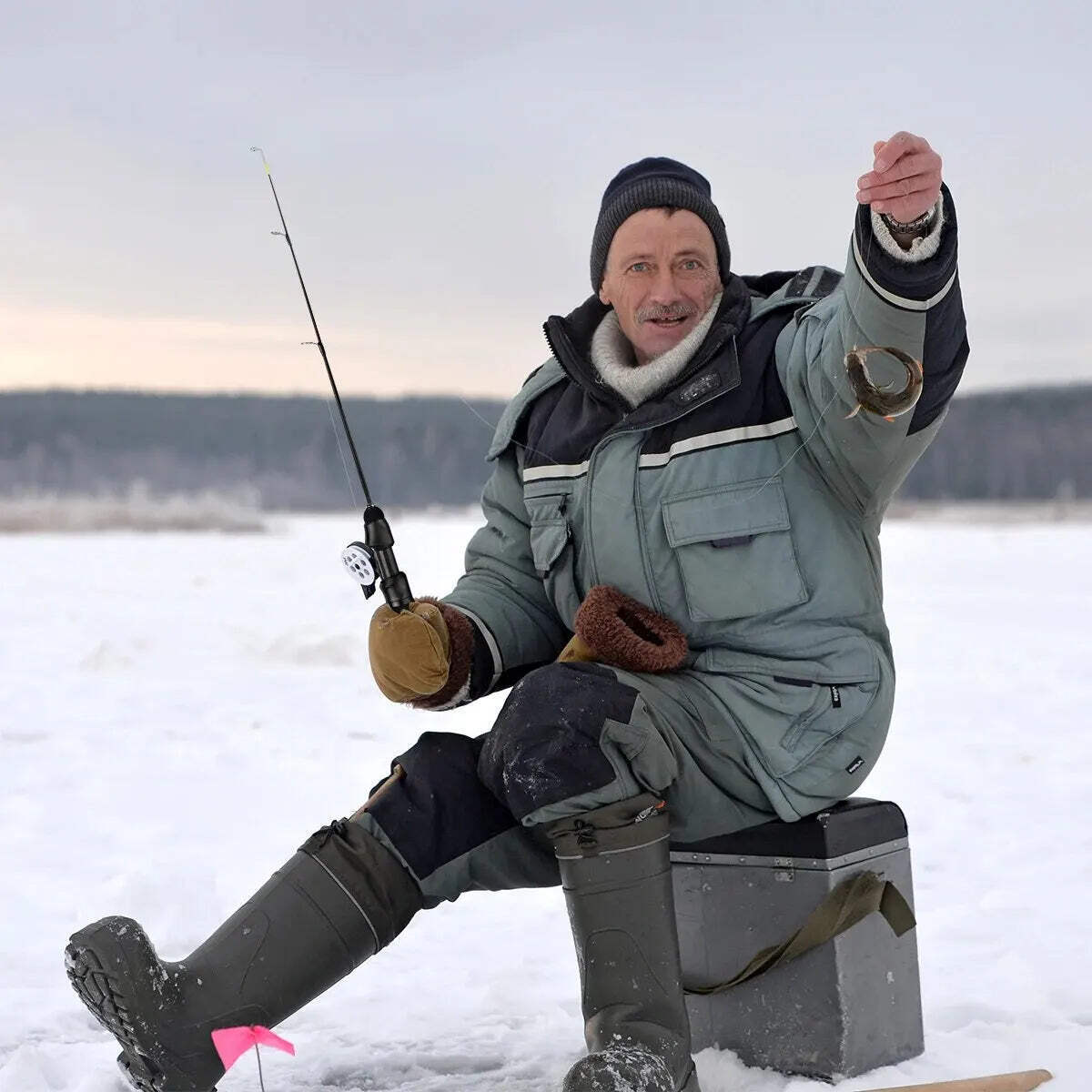 Ice Fishing Rod 50cm ML M MH Ultra Light Glass Fiber for Winter Fishing