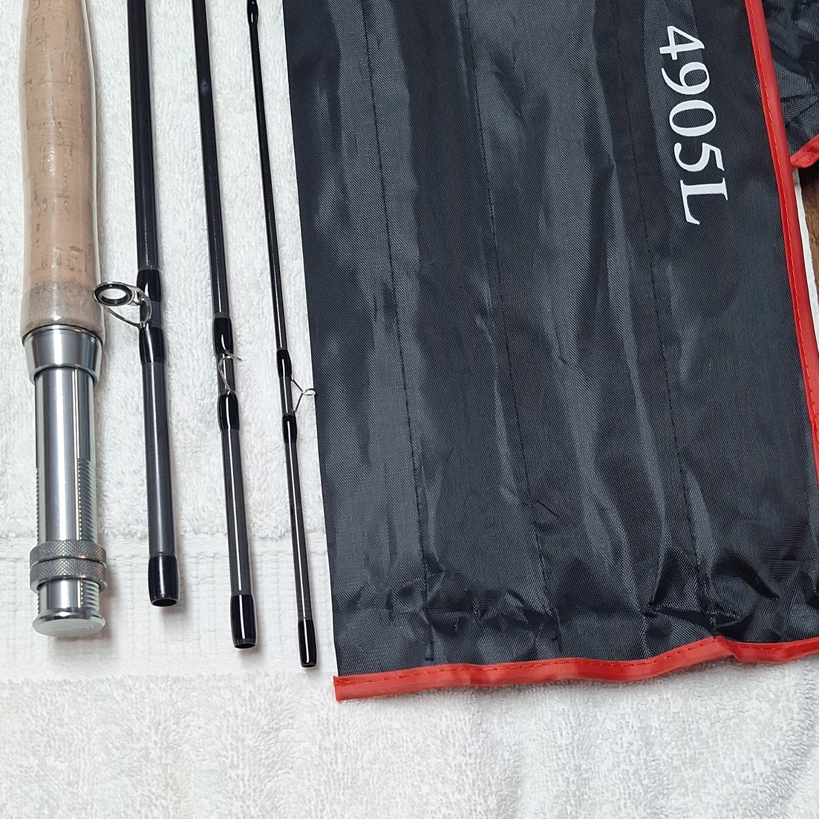 Sougayilang 4905L 9 ft 5/6 wt 4 pc Premium Carbon Fiber Fly Rod Cork with Bag