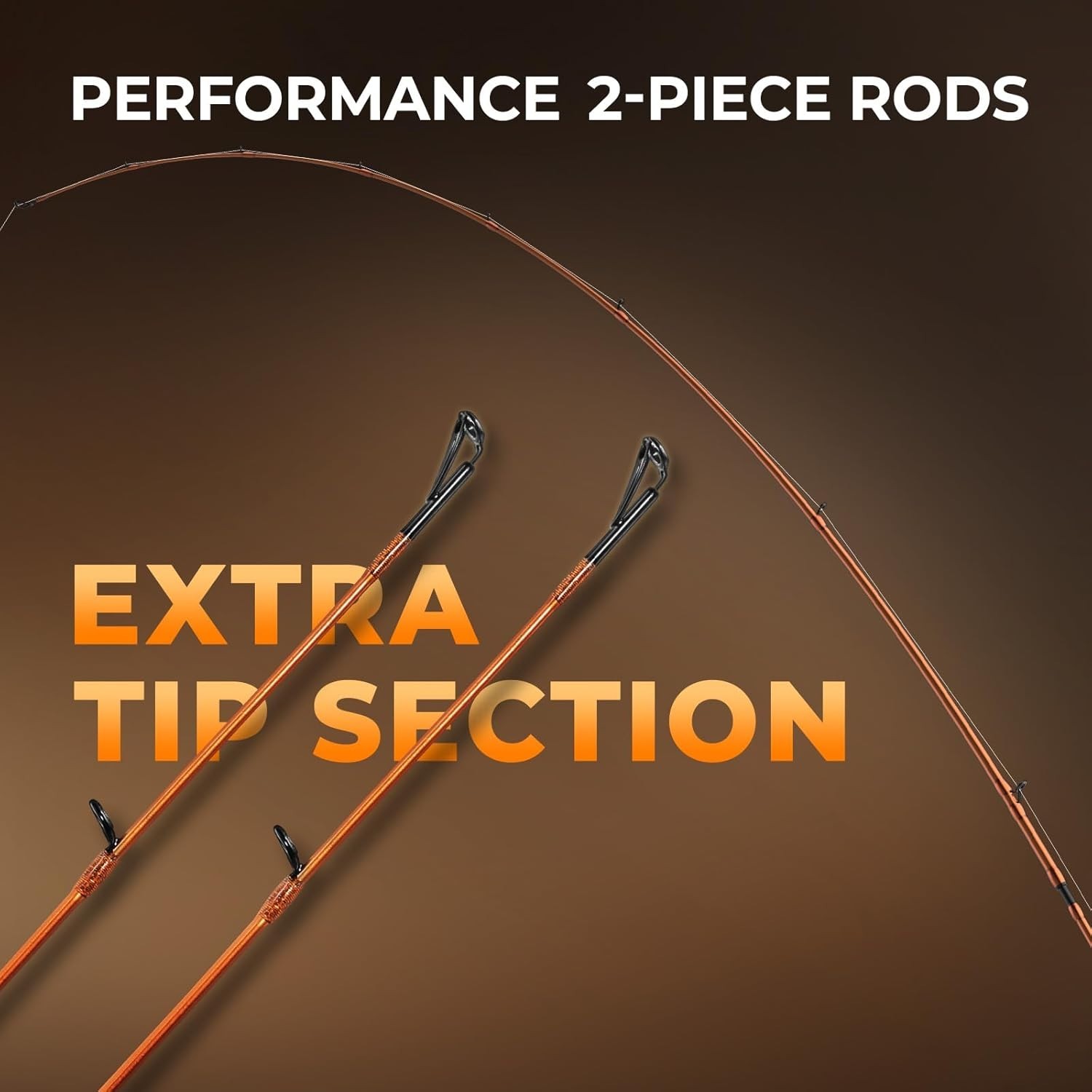 Lethal Blaze 2-Piece Fishing Rod – Strong Carbon Fiber for Bass & Trout Fishing