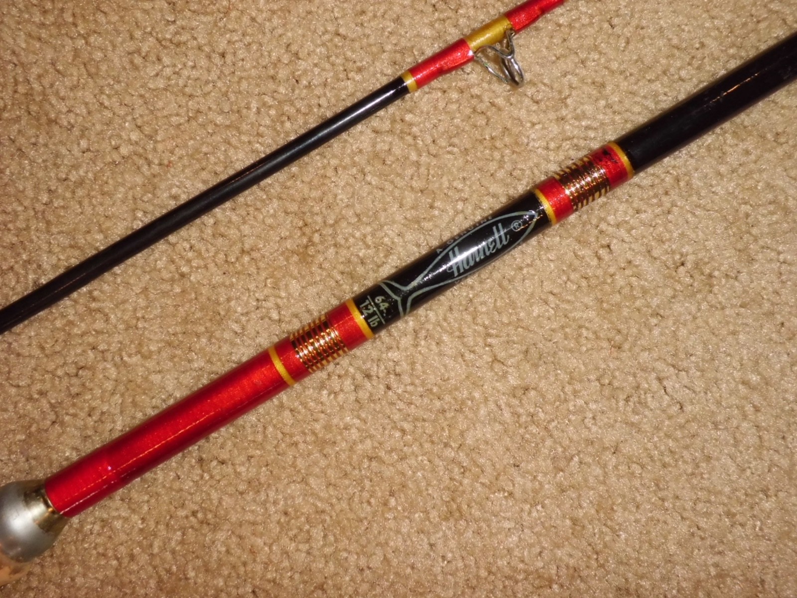 Vintage HARNELL 64? Spinning 7’6″ Rod made in USA- 12 lb test