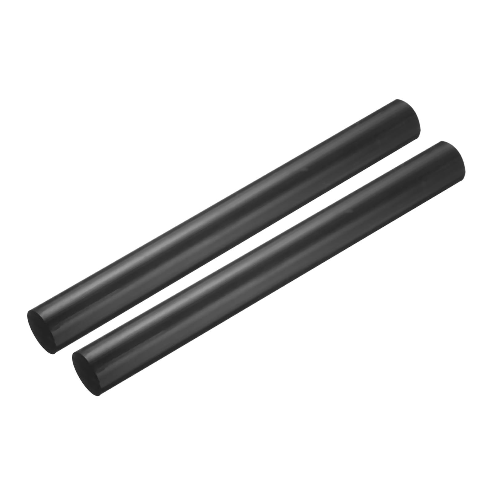 2 PCS Black Round ABS Plastic Rods 1.2 Inch Diameter 12 Inch Length DIY Rod
