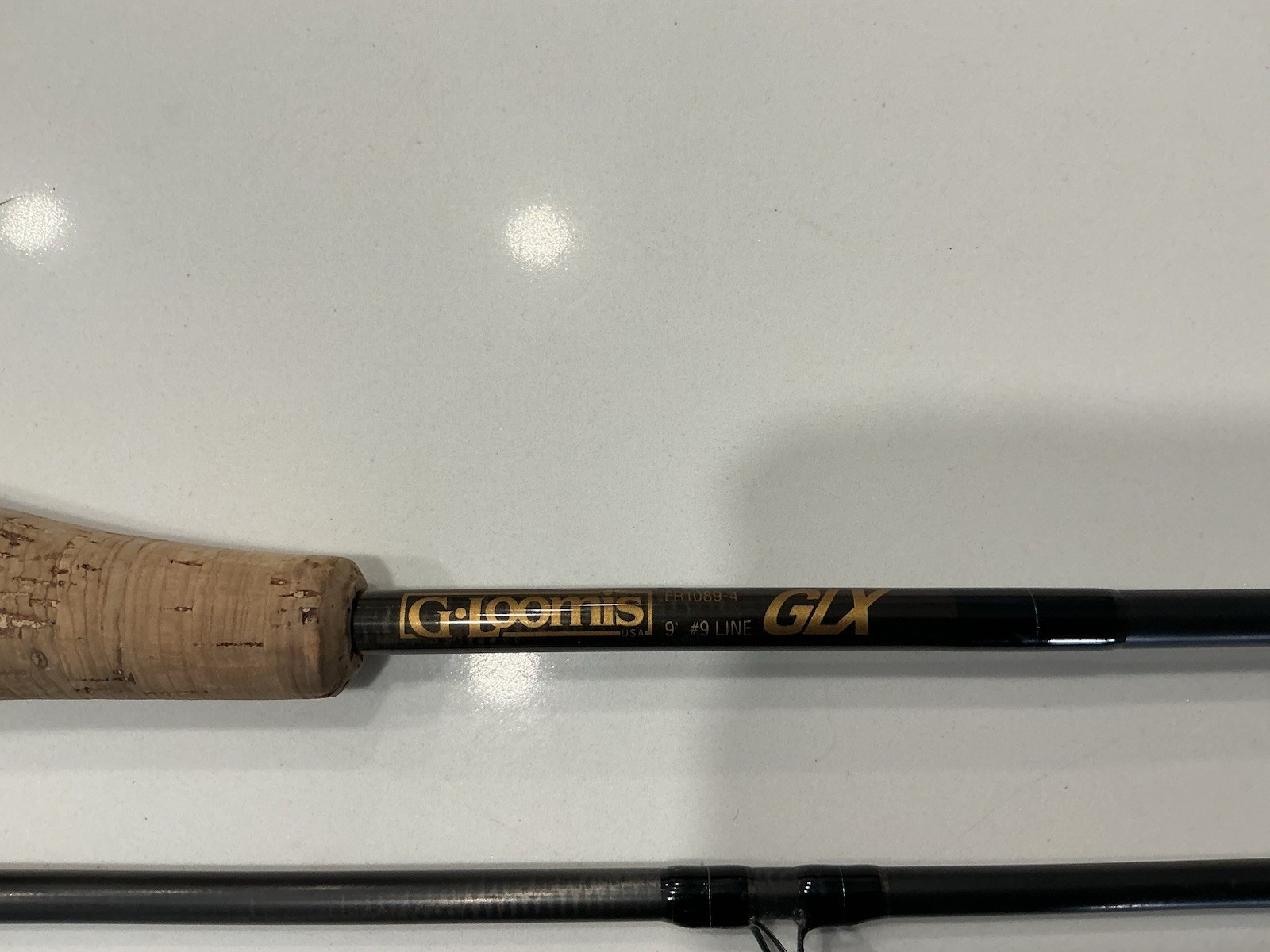 G. Loomis GLX FR1089-4 9′ 9wt 4pc Fast Med Graphite Fly Rod Cork Black
