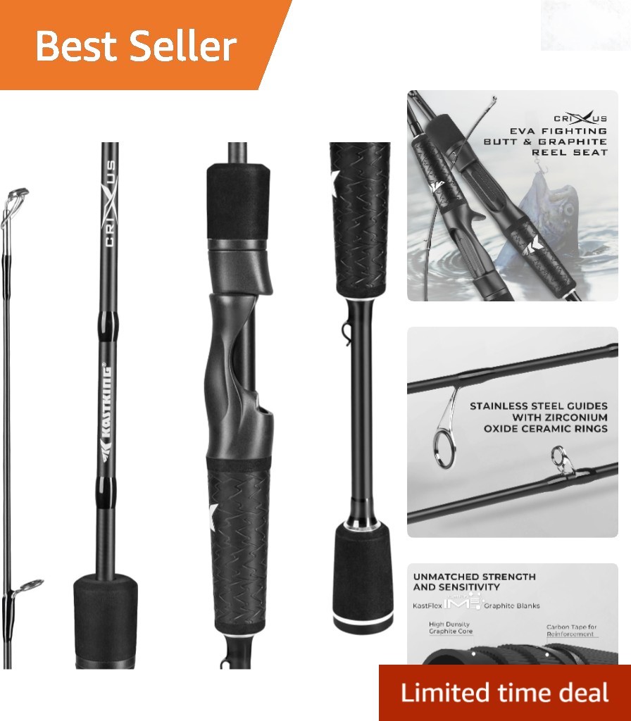 Crixus 7ft Medium Heavy Spinning & Casting Fishing Rods IM6 Graphite Stainles…