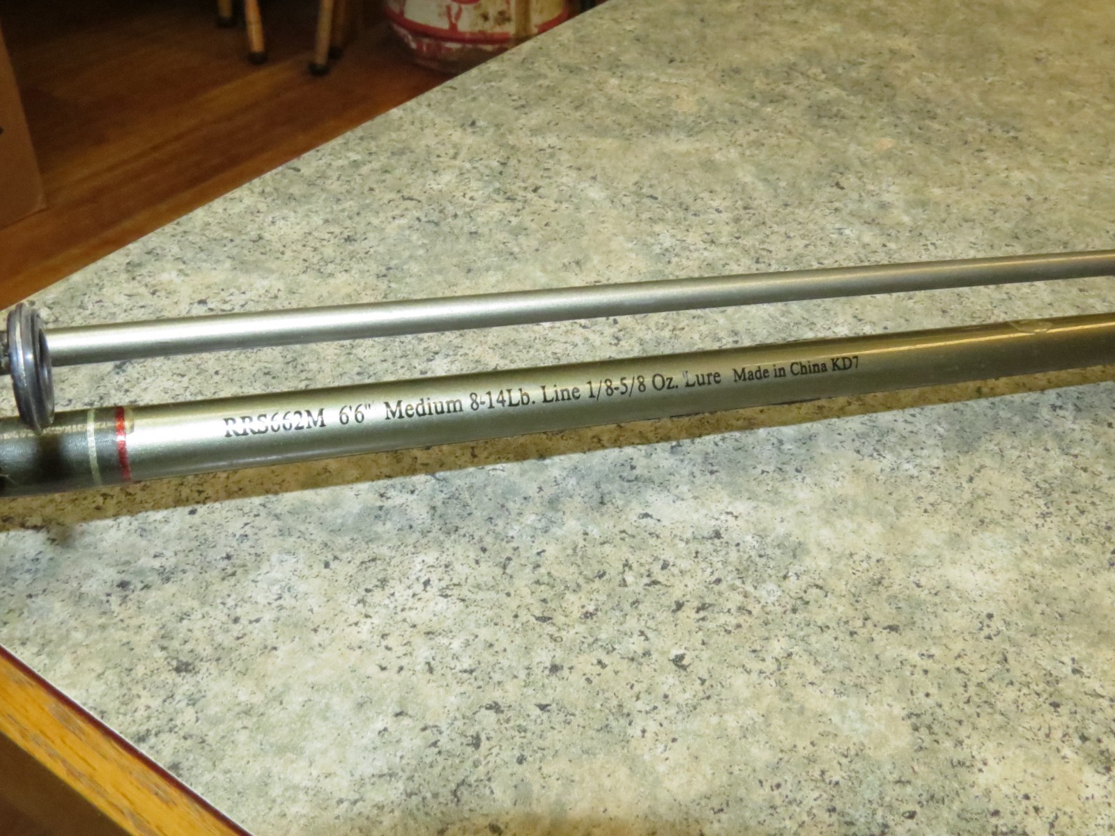 Rhino Titanium RRS662M 6′ 6″ 2pc Medium/ Action Casting Rod