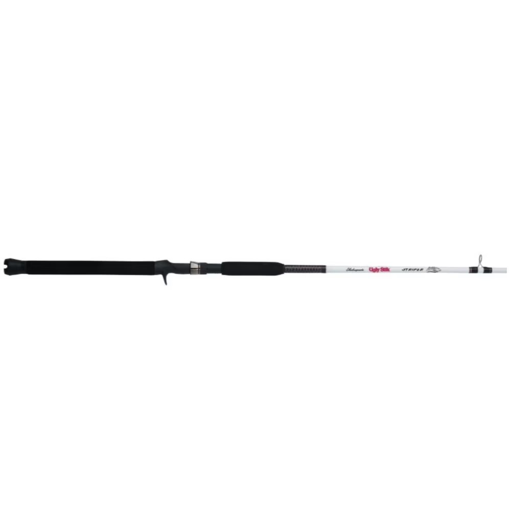 7′ Medium Heavy Casting Rod Striper Fishing Pole Clear Tip Stainless Steel