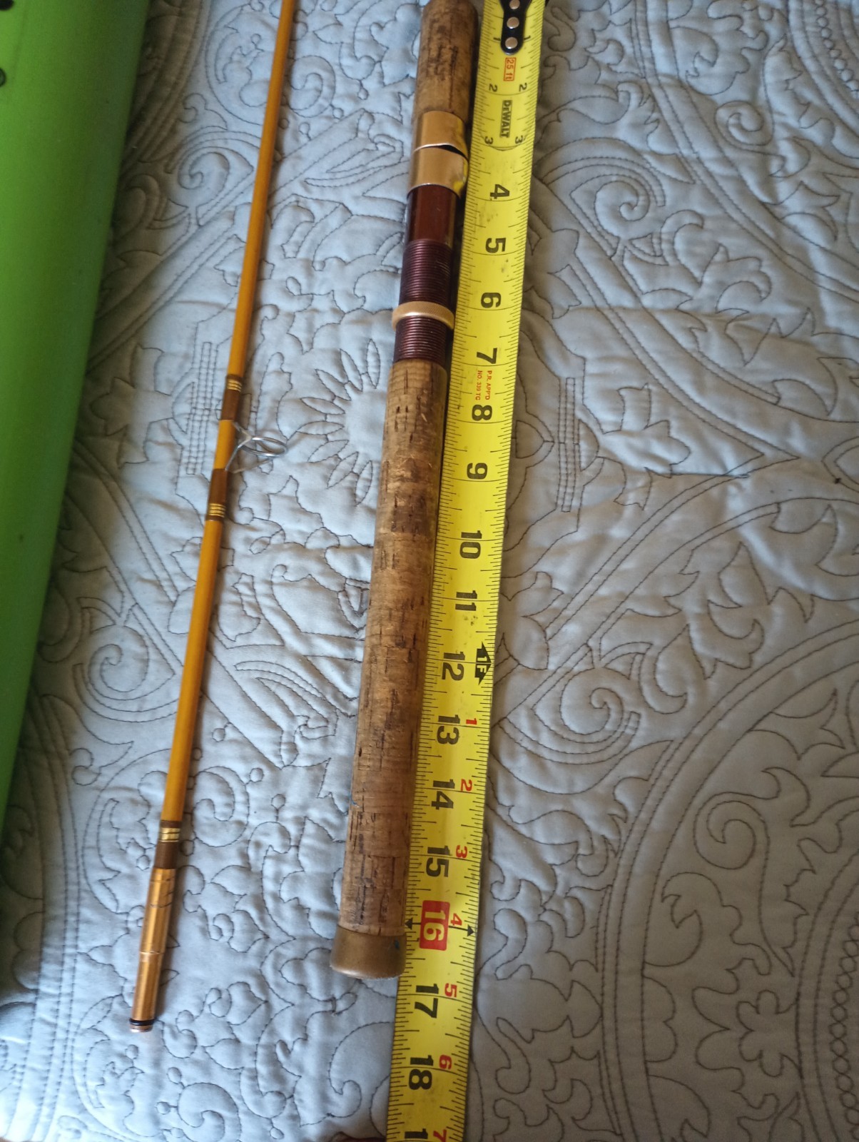 Vtg Rare REEDER Earl MFG Co 2pc Spinning Boat Rod 8’8″ Vancouver WA & Rod Caddy