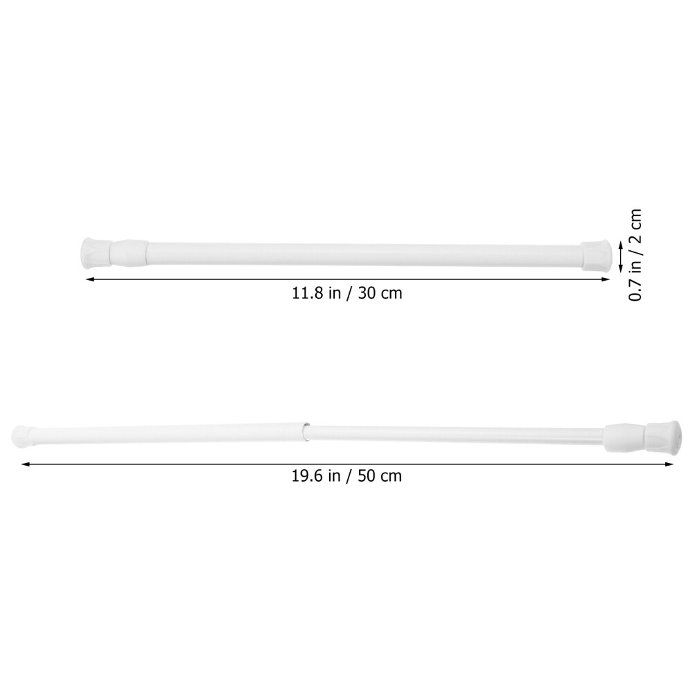 Multi- function Closet Rod Shower Curtain Rail Telescopic Rod No Punching