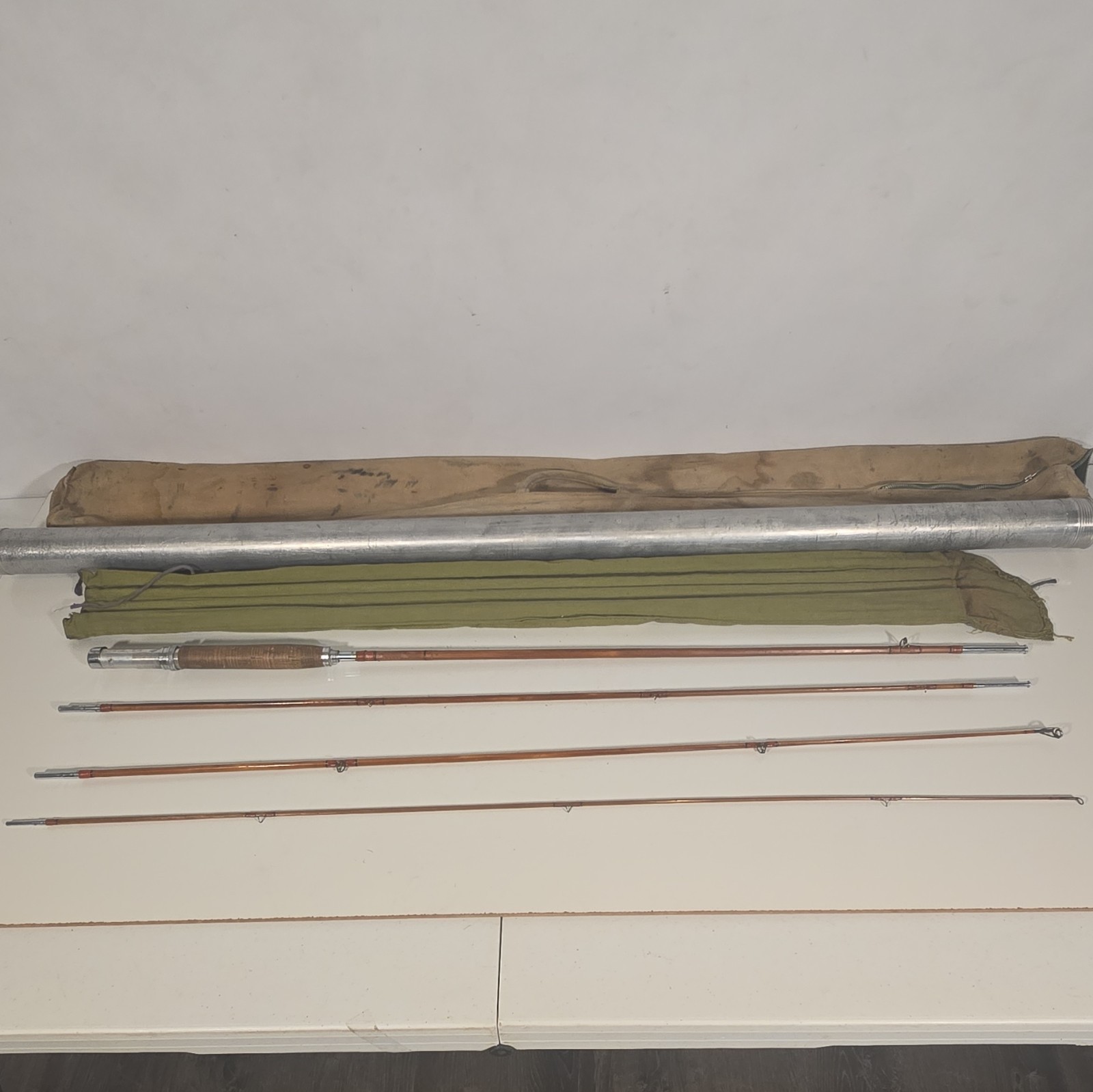 Vintage Bamboo Fly Fishing Rod 9ft 3pc 5wt Moderate Believe It To Be “Montague”