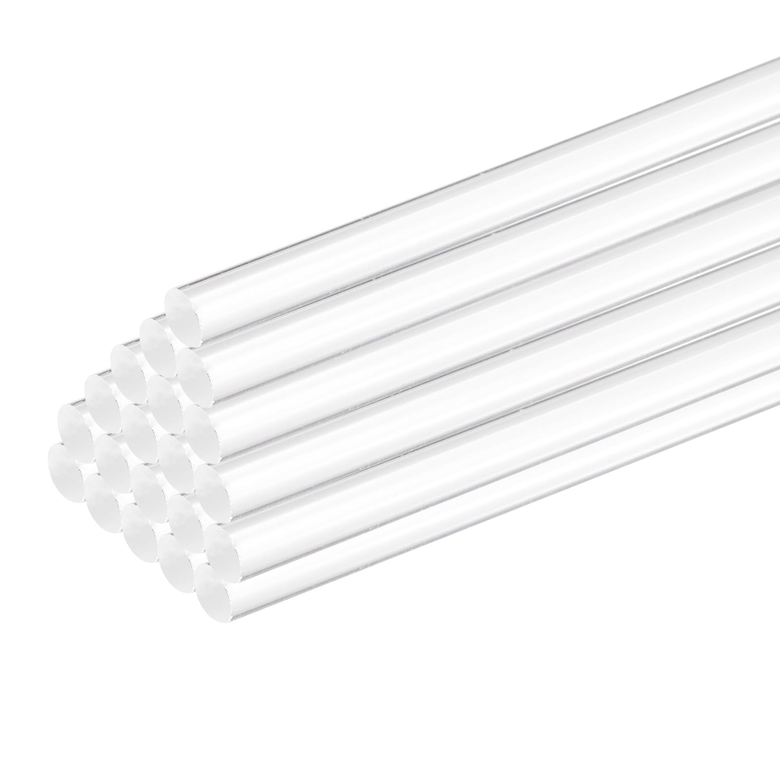 20 PCS Acrylic Round Rods 1/4 x 12 Inch 6mm x 300mm Clear Dowel DIY Sticks