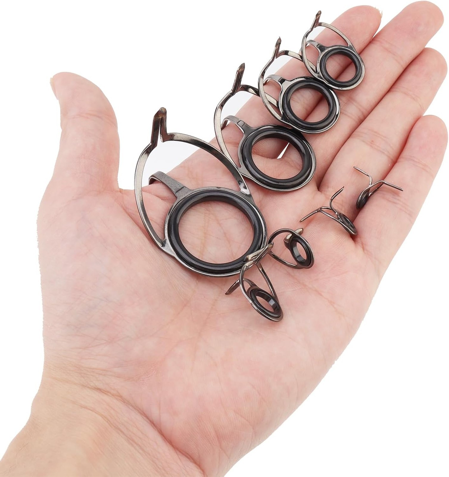 8pcs Fishing Rod Repair Kit Guides Tip for Spinning and Sea Fishing Enhances