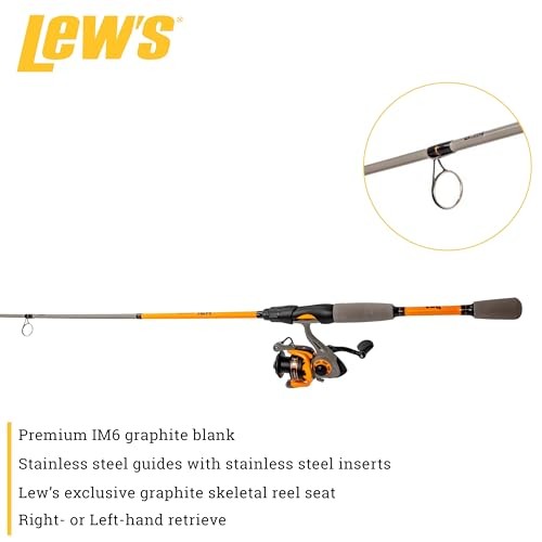 Lew’s Hypersonic Spinning Reel Rod Combo IM6 Graphite 5.1:1