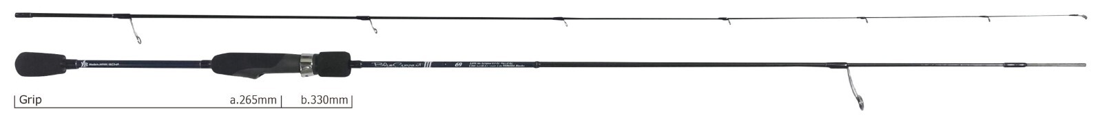YAMAGA Blanks Blue Current III 69 Spinning Lure: MAX7g (JH0.3~7g / Plug1.6~5g)