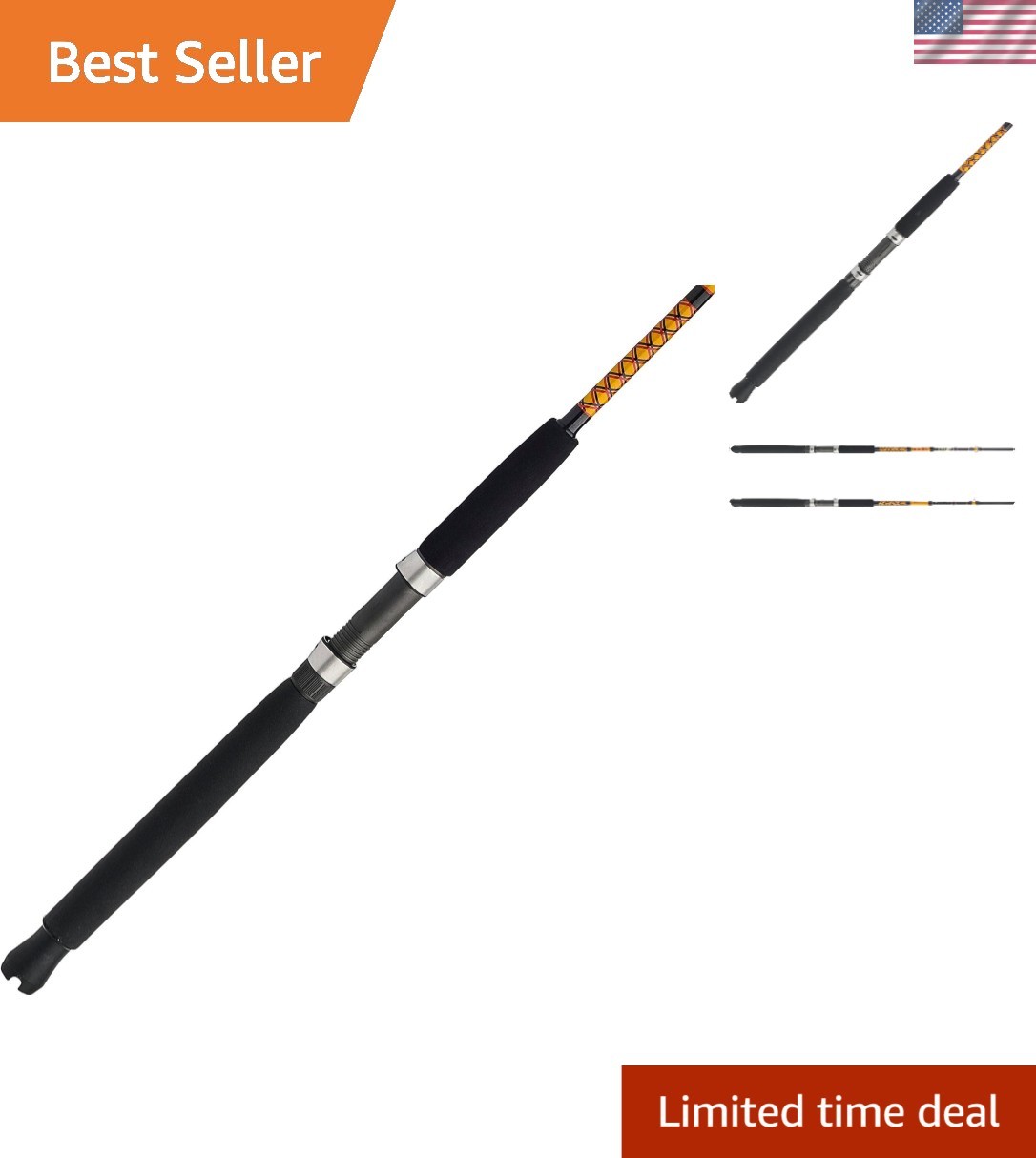Bigwater Tuna Fishing Rod – Lightweight 9′ Design – High Performance 15-30lb
