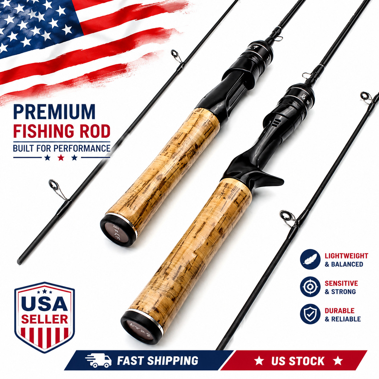 Ultralight Carbon Fiber Casting Rod – Rustproof & Moisture-Proof Lure Pole