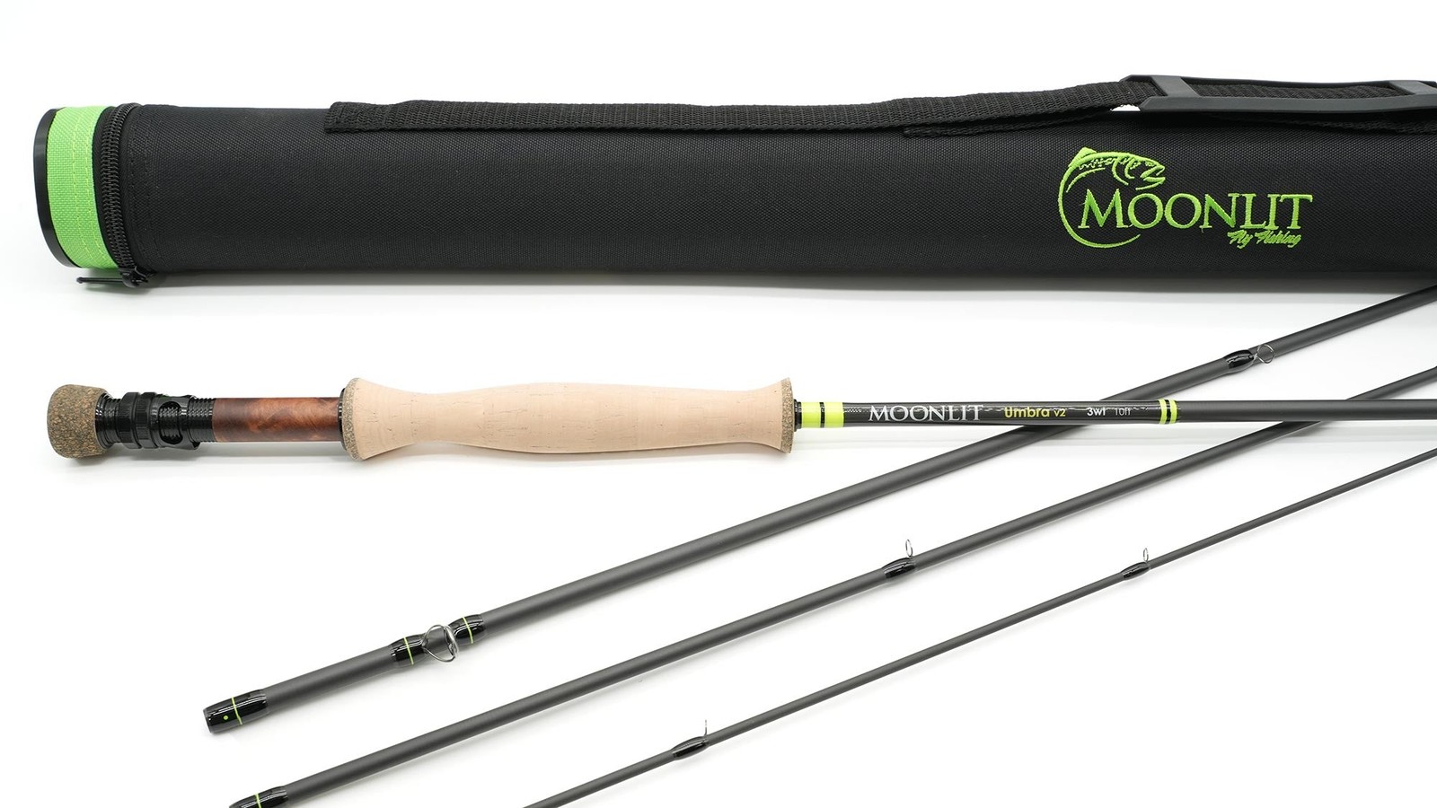 Moonlit Umbra V2 Graphite 10′ 3wt Fly Rod (Premium Performance ) Adaptive Fast