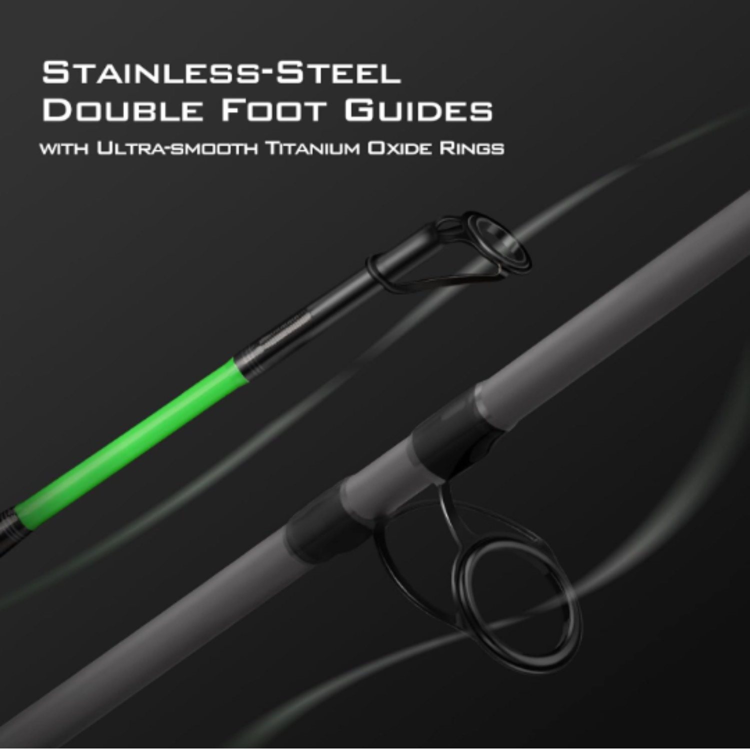 2 Piece 7’6″ Spinning Fishing Rod Medium Heavy Fast Graphite Strong Durable
