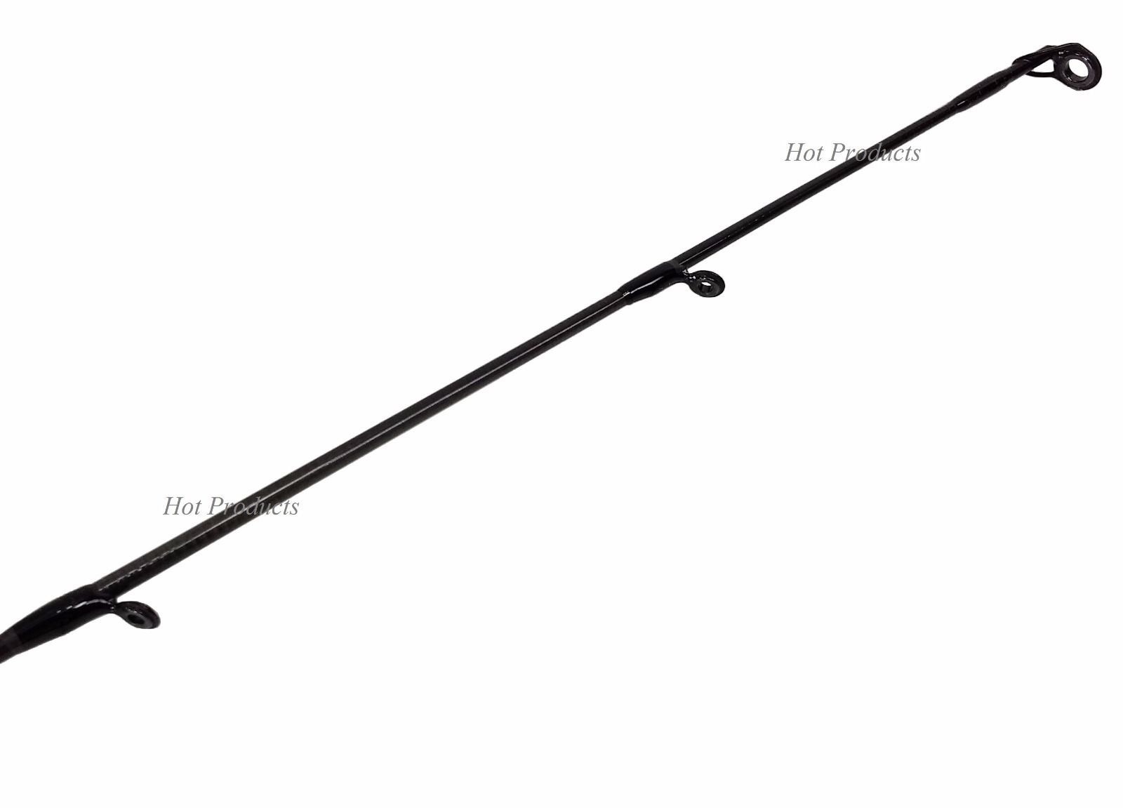 COLLAPSIBLE 2PC Carrot Stix SPINNING 6′ 7″ MEDIUM Wild Black Fishing Rod