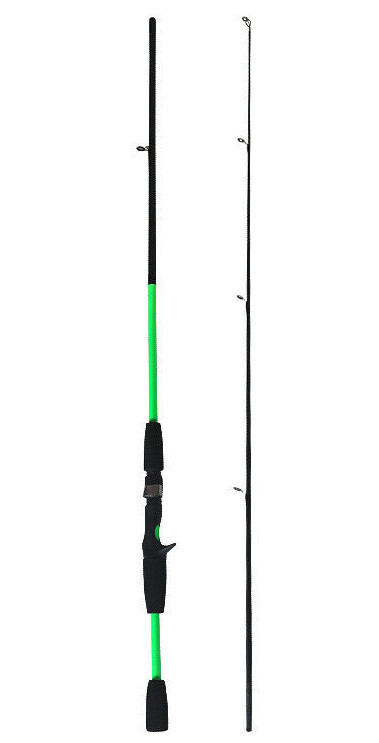 Taigek Carbon fiber~6ft~2 pc~Med Light Casting Rod~Fluorescent Green