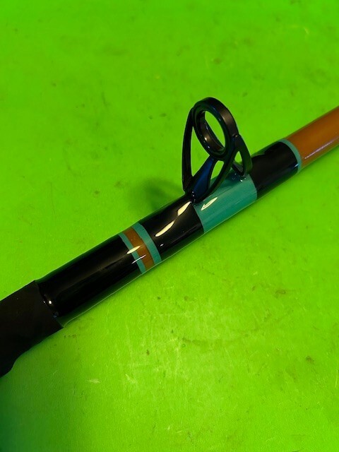 CUSTOM BUILT CALSTAR 6 FOOT 7 INCH 50 TO 100 POUND CLASS RAIL ROD FISHING ROD