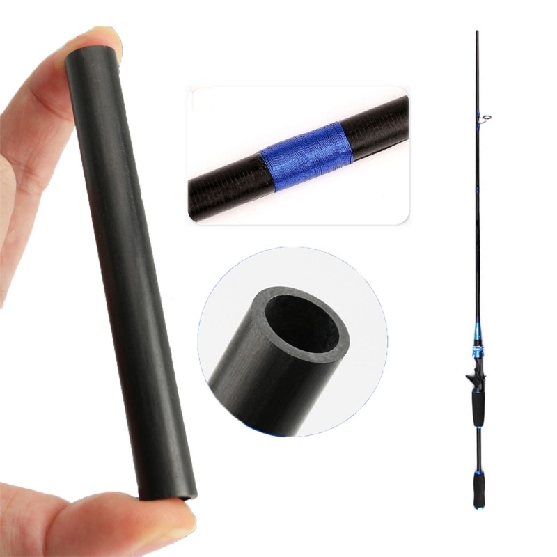Pack of 3 Hollow Carbon Tube for Multiple Fishing Rod Repairs and Upgrades