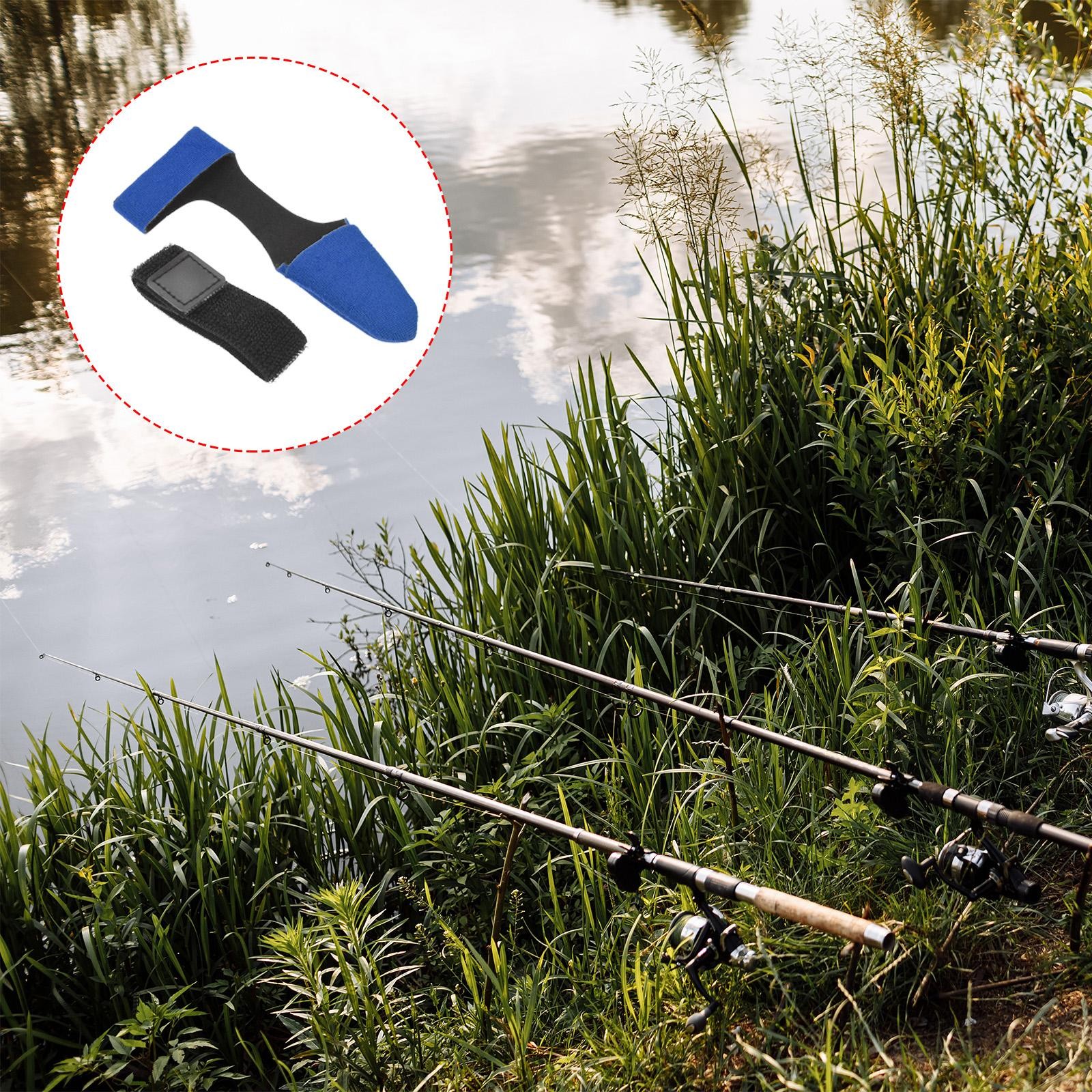 4pcs Fishing Rod Tip Cover and Tie Sleeve Protector Accessories, Blue