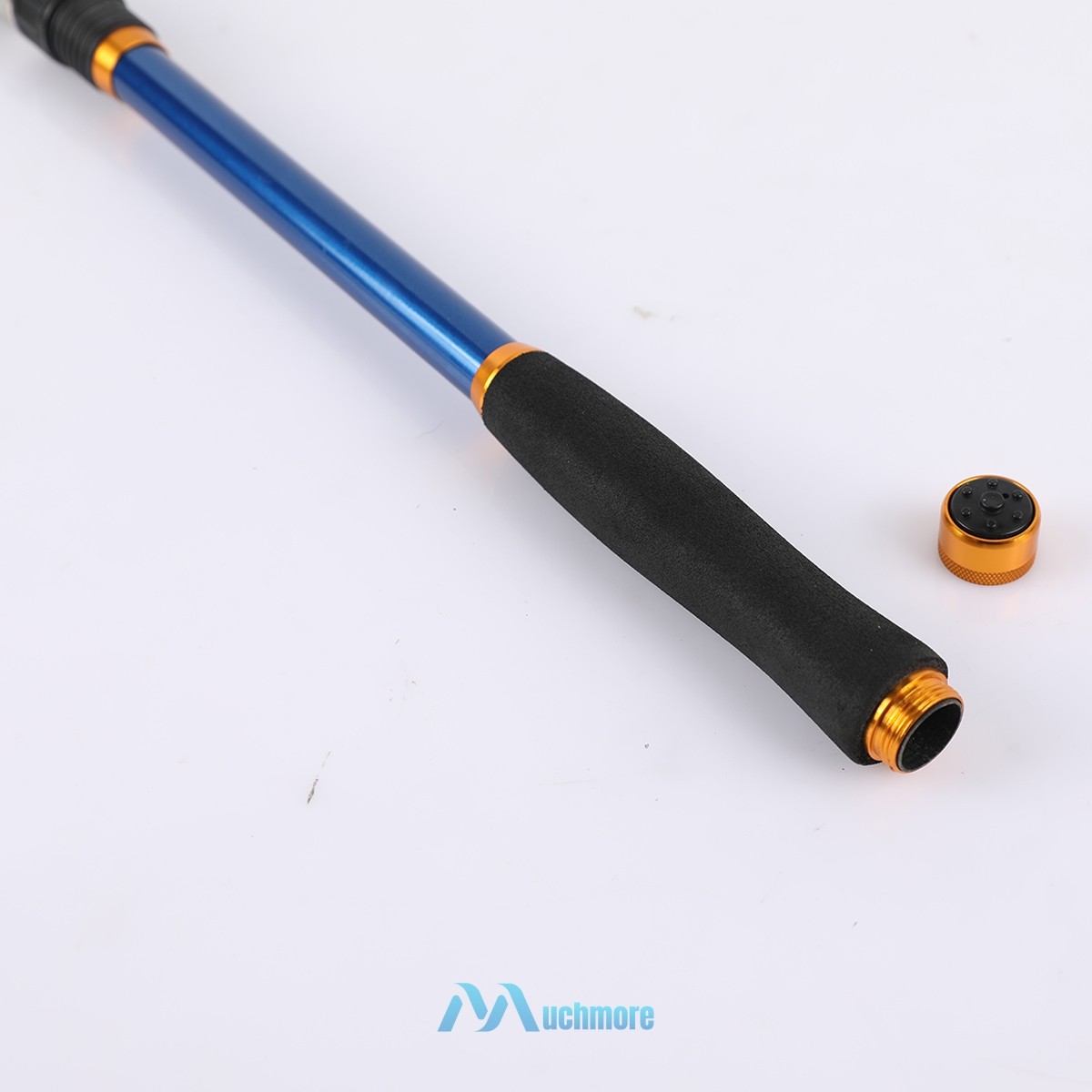 2.1m Heavy Duty Telescopic Fishing Rod Collapsible Fishing Spinning Pole Blue