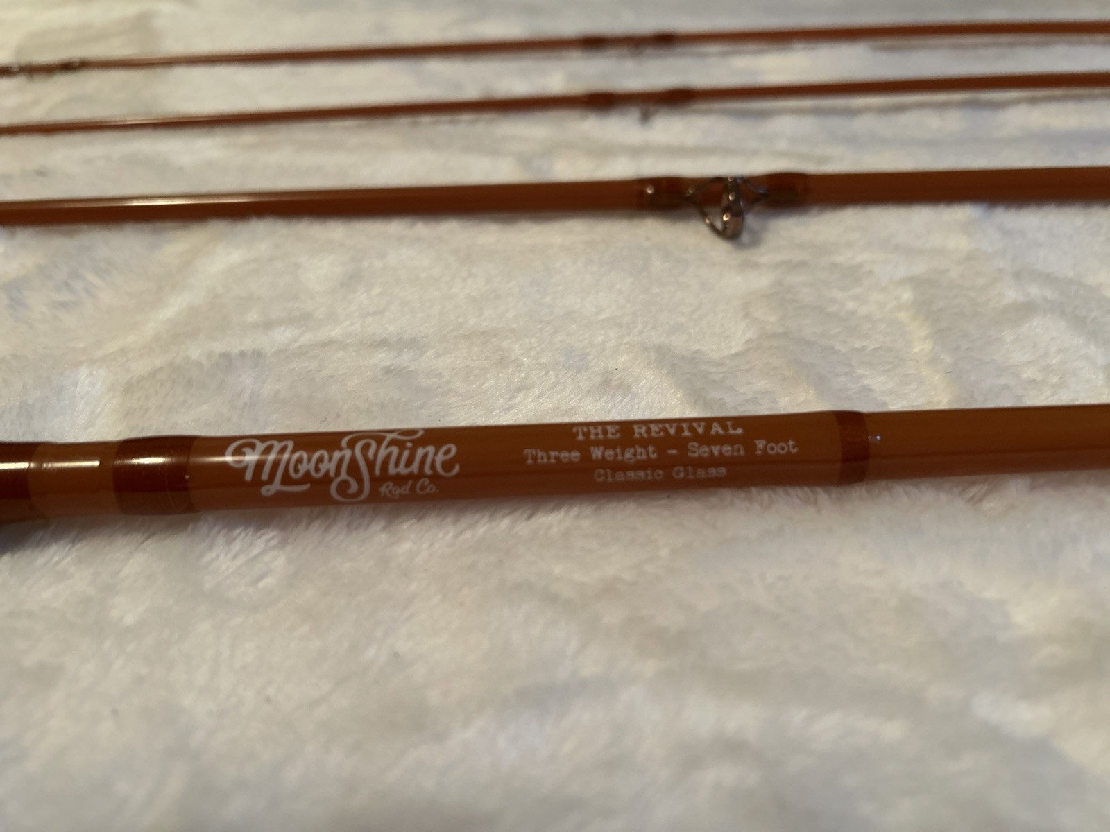 MOONSHINE REVIVAL Fiberglass three weight Seven Ft fly fishing rod classic glass