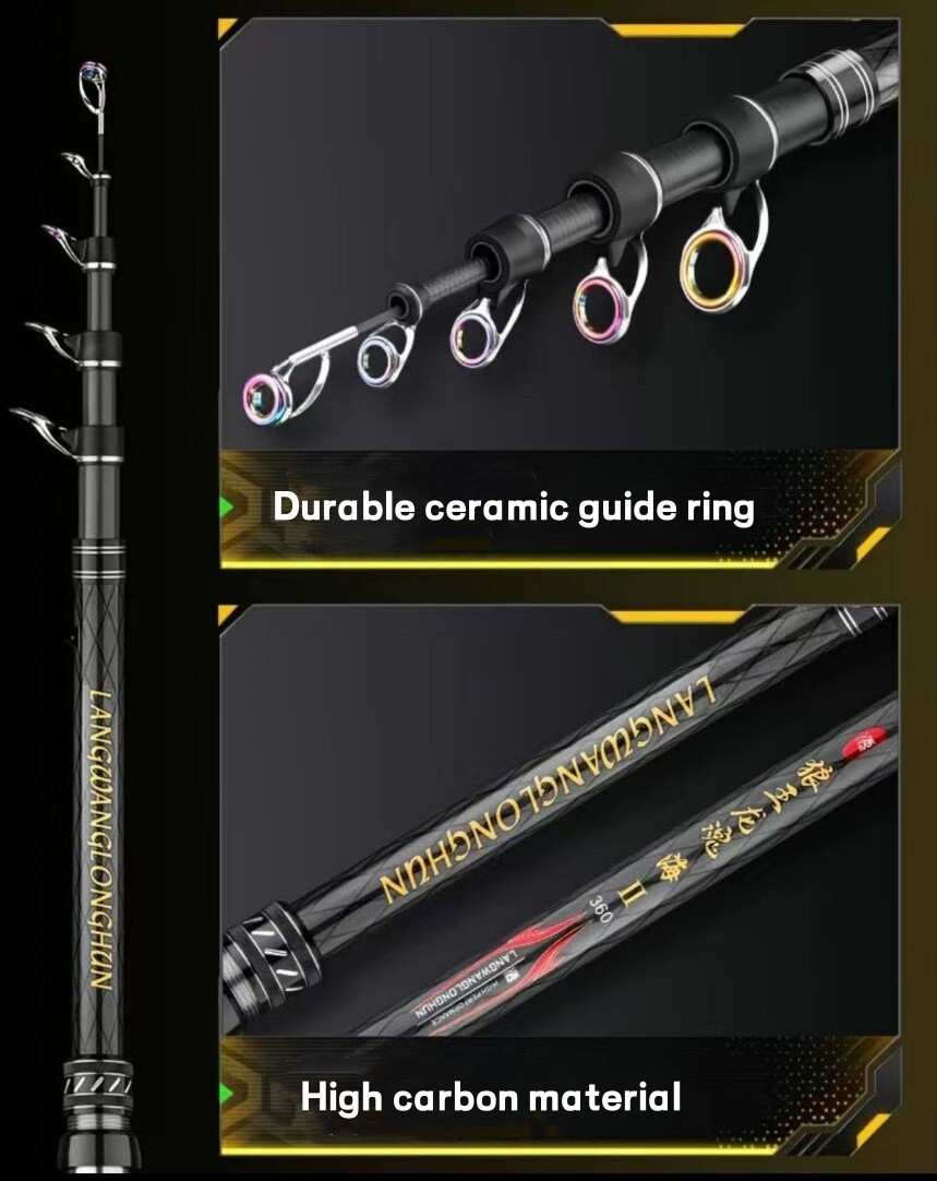 Telescopic Fishing Rods Carbon Fiber Rod Big Game Long Cast Fishing Rod Travel