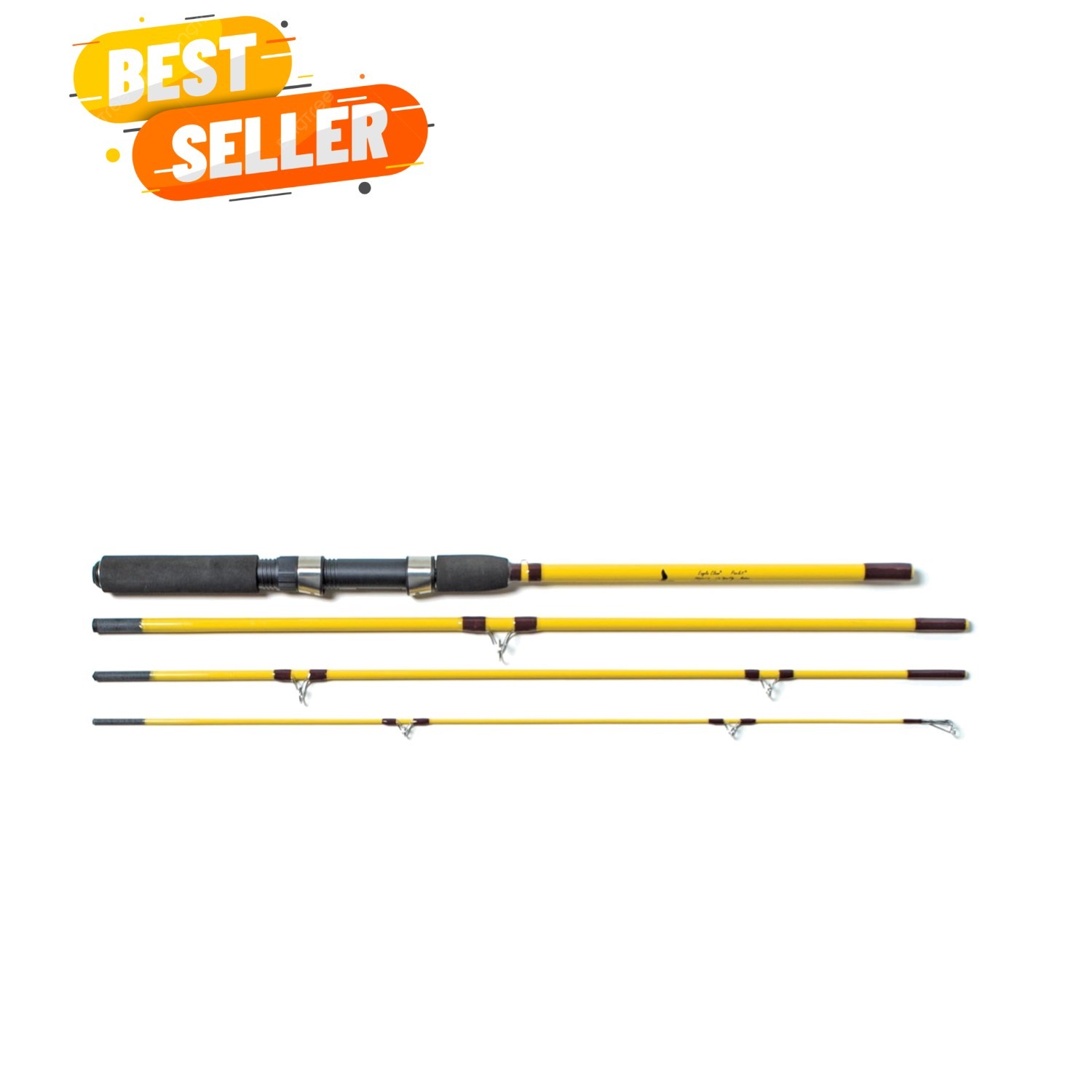 Pack-It Spin-Fly Rod 4Pc 7’6, Glass, Model:PK601-7’6